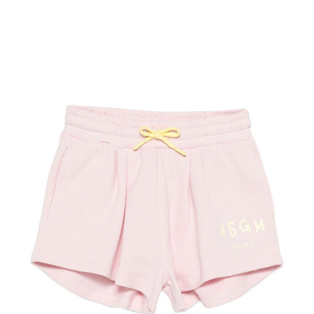Shorts per bambina MSGM Kids rosa con coulisse S6MSJGSH066 MS076 MSGM KIDS
