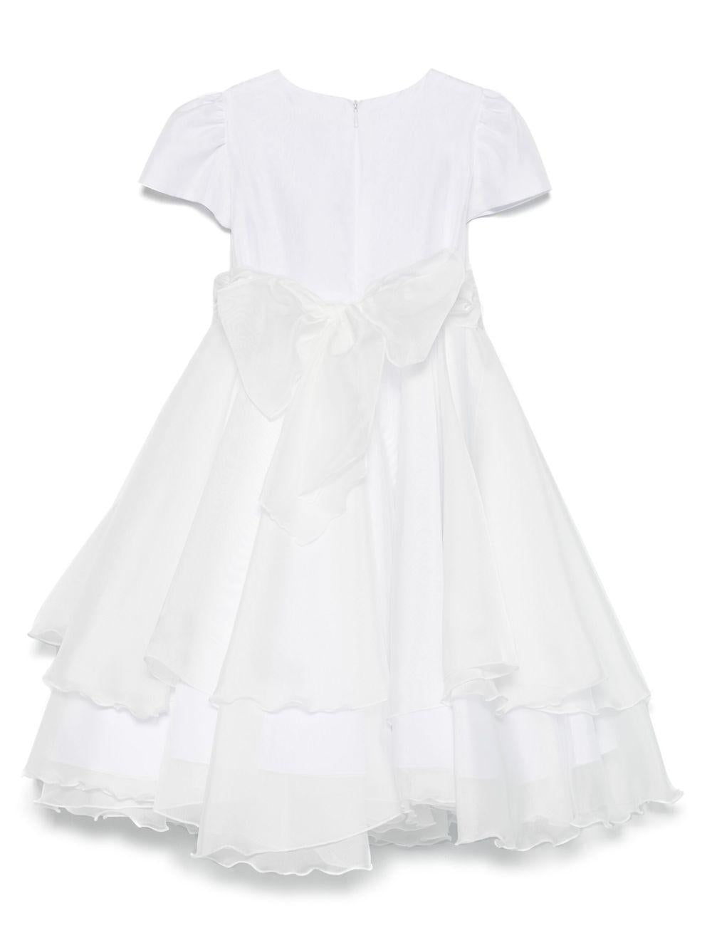Abito per bambina Mariella Ferrari bianco con fiocco AT931 082 MARIELLA FERRARI