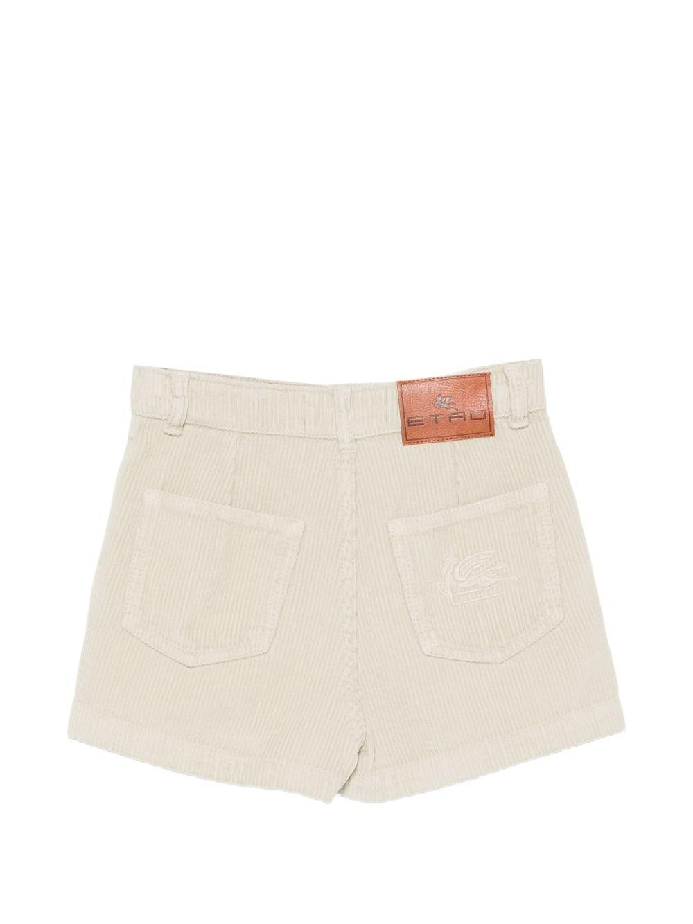 Shorts per bambina Etro Kids beige con trama a coste GZ6A59 Z4073 108 ETRO KIDS