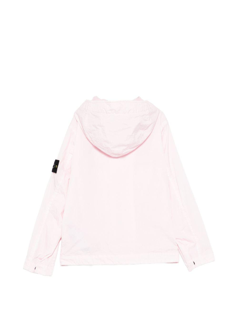 Giacca per bambina Stone Island Junior rosa con cappuccio L1S164100003S0A23 V0080 STONE ISLAND JUNIOR