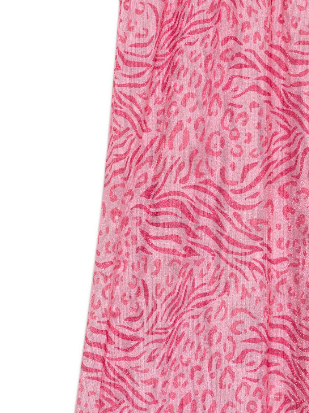 Pantaloni per bambina MC2 Saint Barth Kids rosa con stampa animalier AML0003 00079L MC2 ST. BARTH KIDS