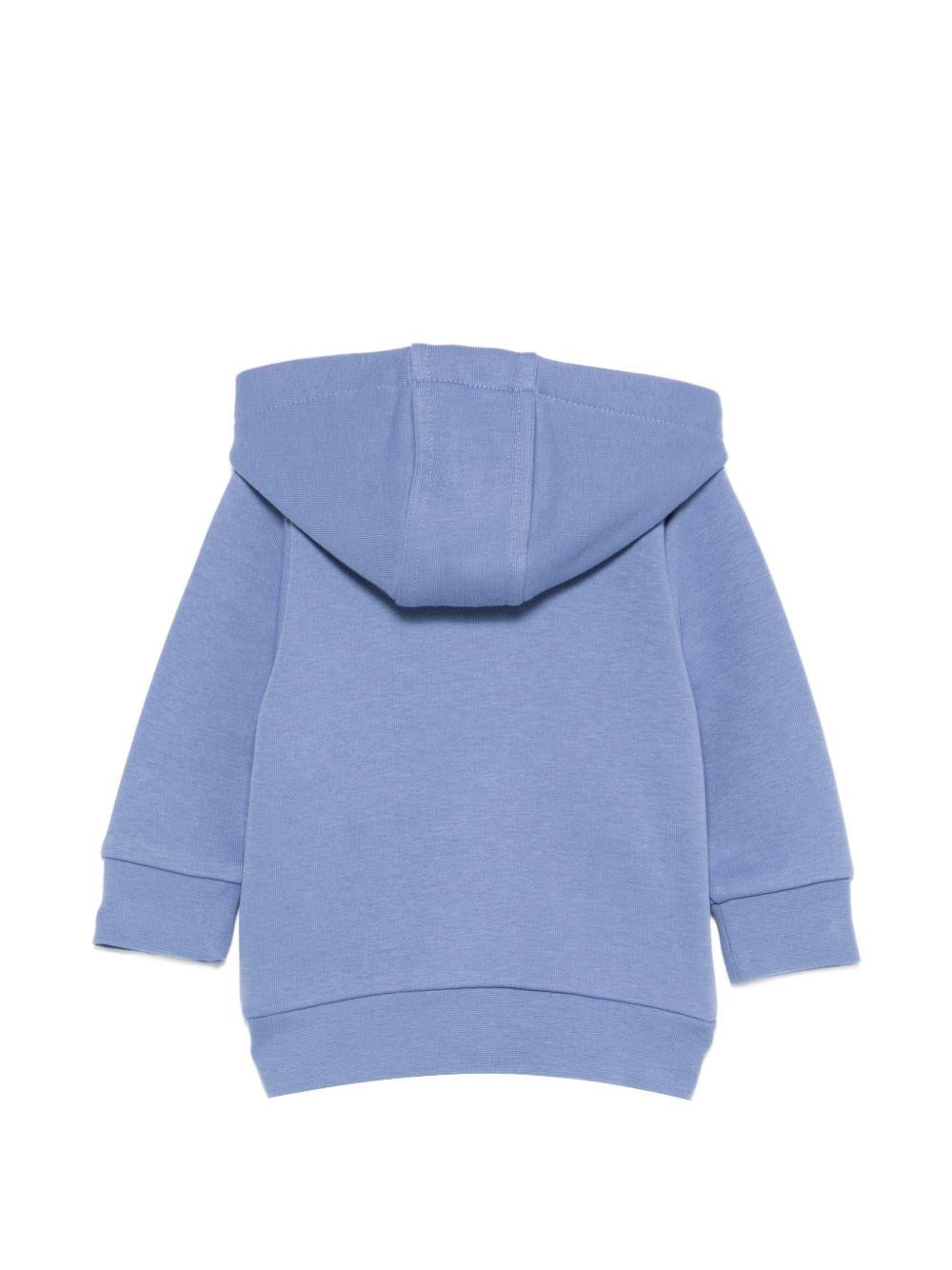 Felpa per neonato Boss Kidswear azzurra con toppa con logo J52866 881 BOSS KIDS