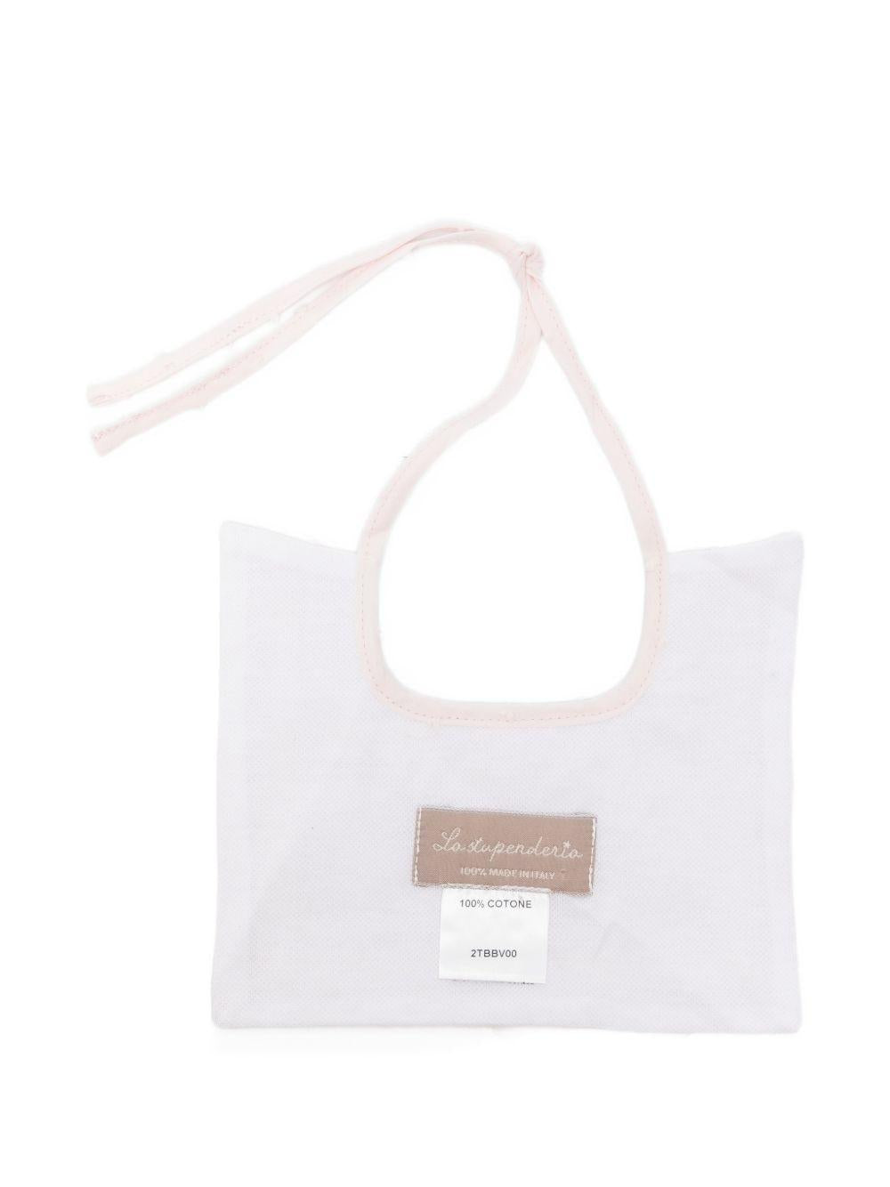 Bavaglino per neonata La Stupenderia rosa con trama plumetis 2TBBV00 U40 LA STUPENDERIA