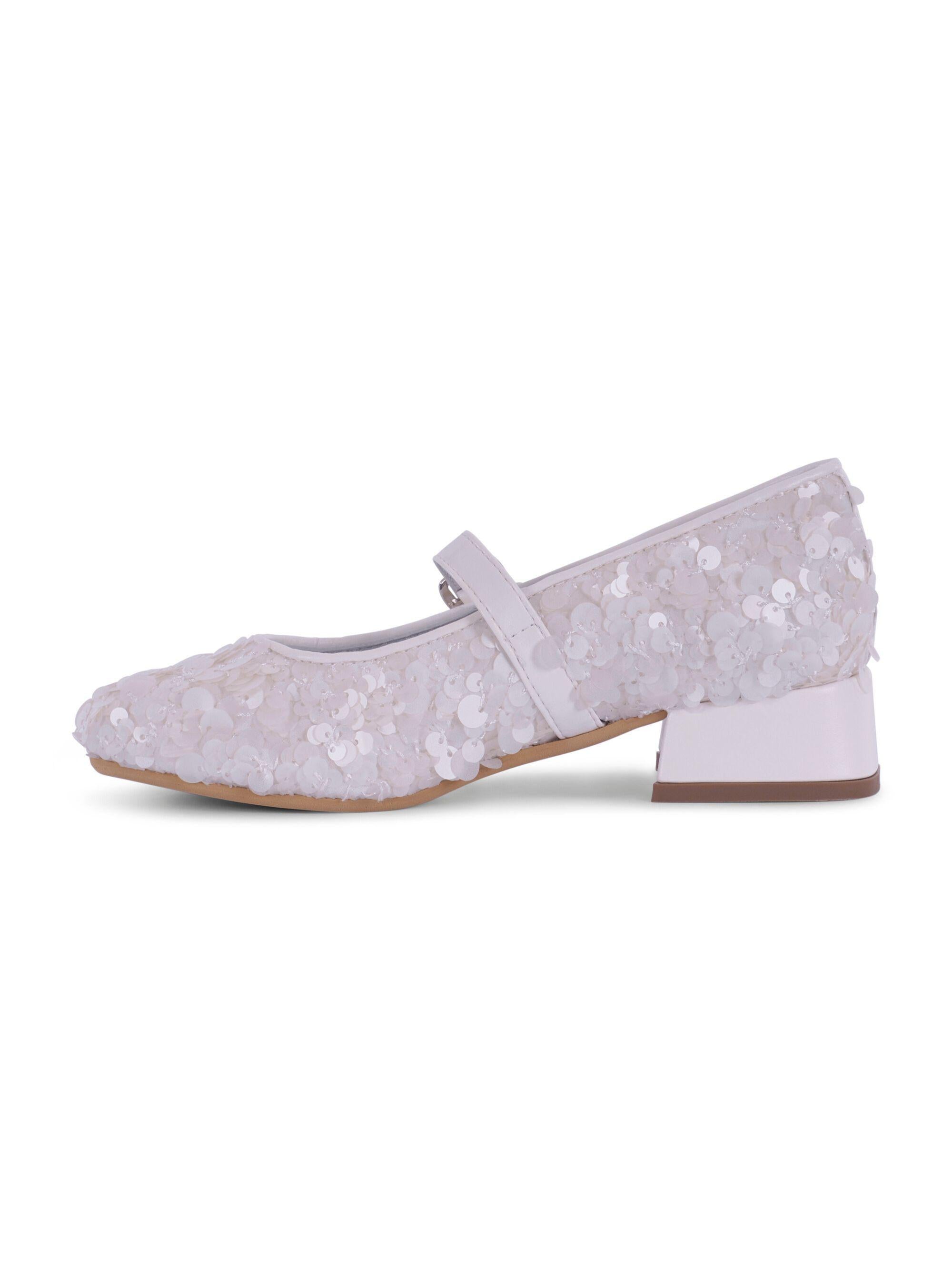 Ballerine per bambina Monnalisa bianche con decorazione in strass 87G007 7716 0001 MONNALISA KIDS