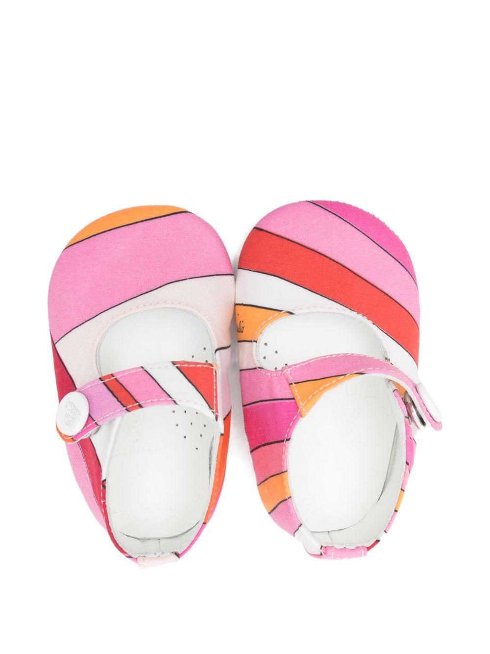 Scarpe per neonata Emilio Pucci Junior multicolore a righe PY0076 P0585 50EAR EMILIO PUCCI KIDS