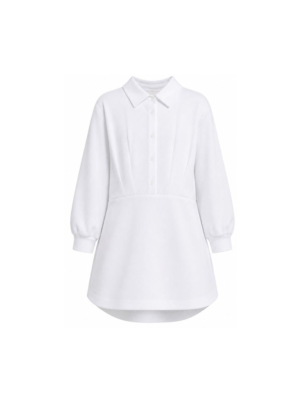 Abito per bambina Douuod Kids bianco con colletto classico DY1A60 J0371 100 DOUUOD KIDS
