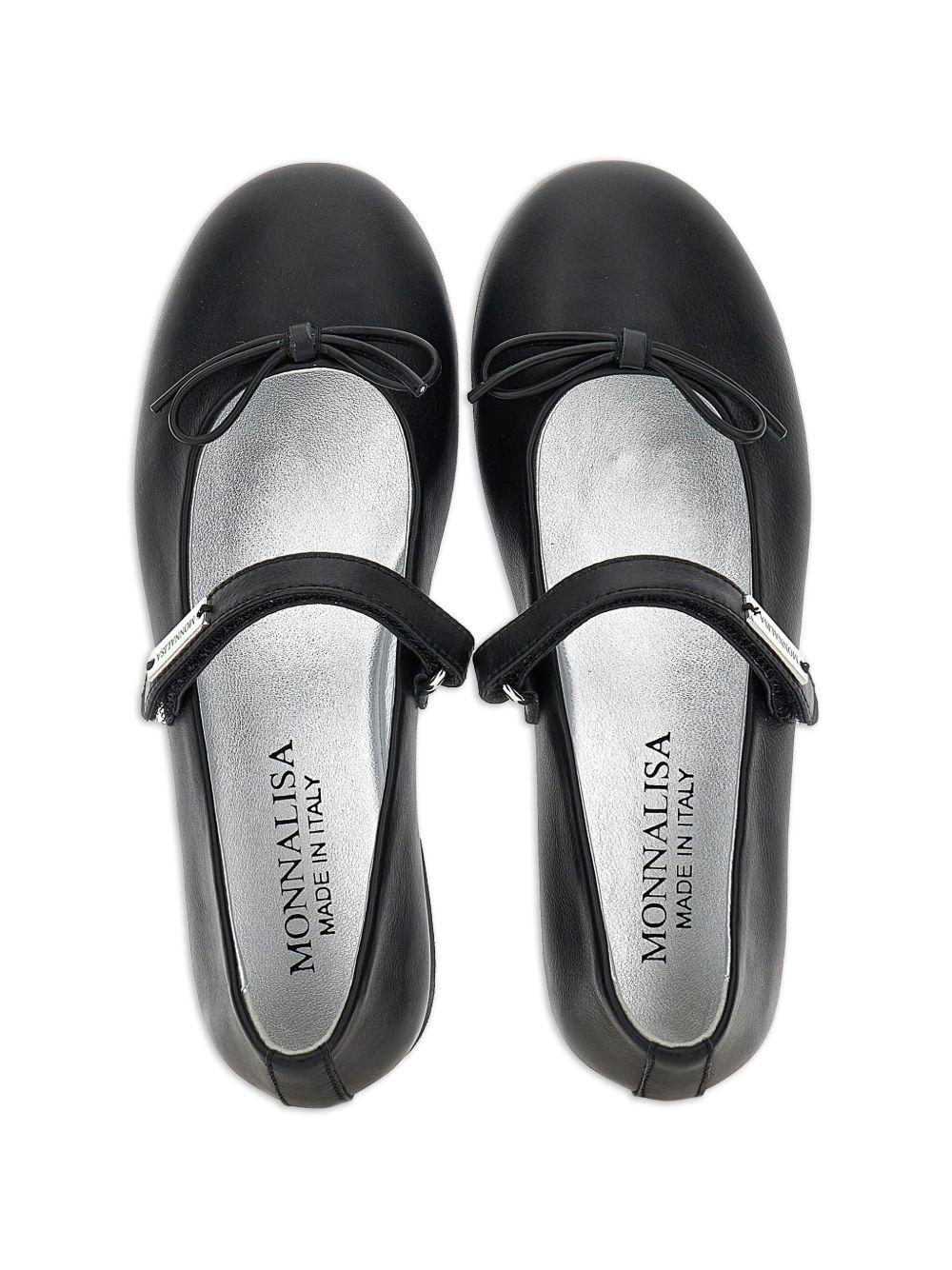 Ballerine per bambina Monnalisa Kids nere con fiocco 8CH015 8786 0050 MONNALISA KIDS