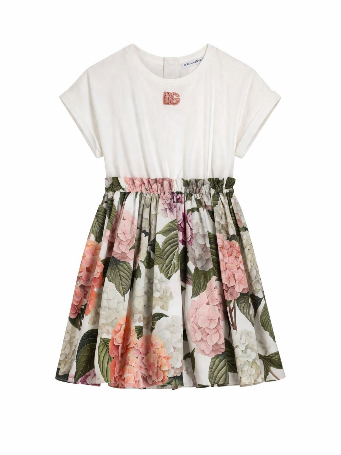 Abito per bambina Dolce & Gabbana Kids multicolore con stampa orchidee L5JDAU G7PQP S9000 DOLCE & GABBANA KIDS