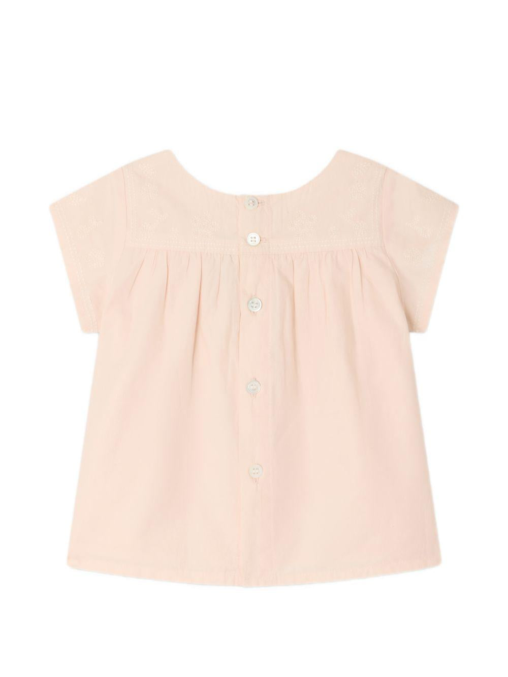 Blusa Arli per neonata Bonpoint rosa con scollo tondo S06XBLW00004 121A BONPOINT KIDS