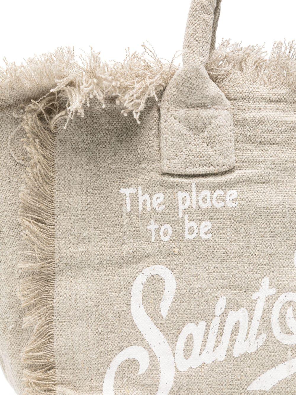 Borsa tote Colette MC2 Saint Barth beige con stampa logo COL0018 01139L MC2 ST. BARTH