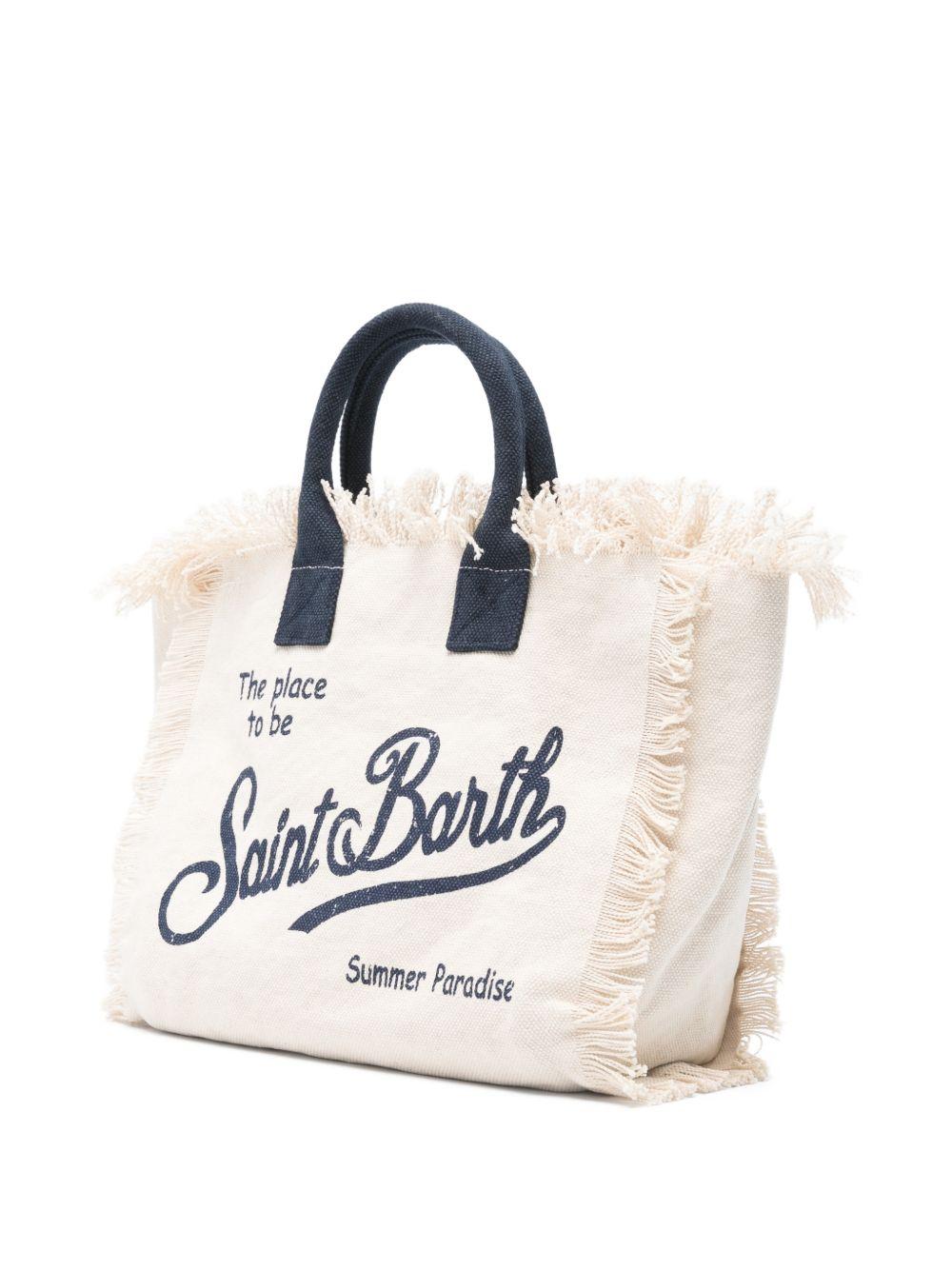 Borsa Colette MC2 Saint Barth beige con logo a contrasto sul davanti COL0001 02564L MC2 ST. BARTH KIDS