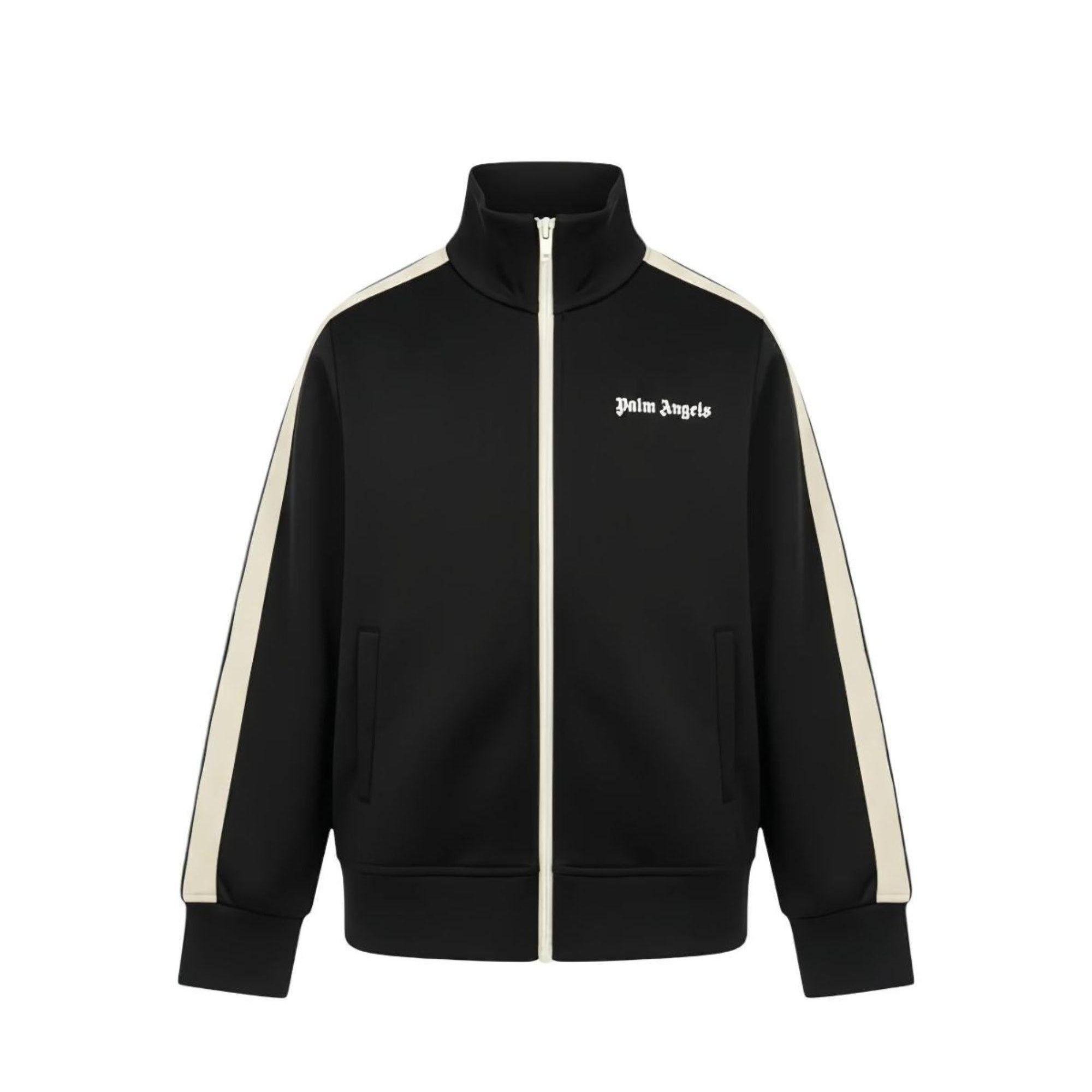 Felpa per bambino Palm Angels Kids nera con dettagli sulle maniche PBBD002S26FAB001 110 PALM ANGELS KIDS