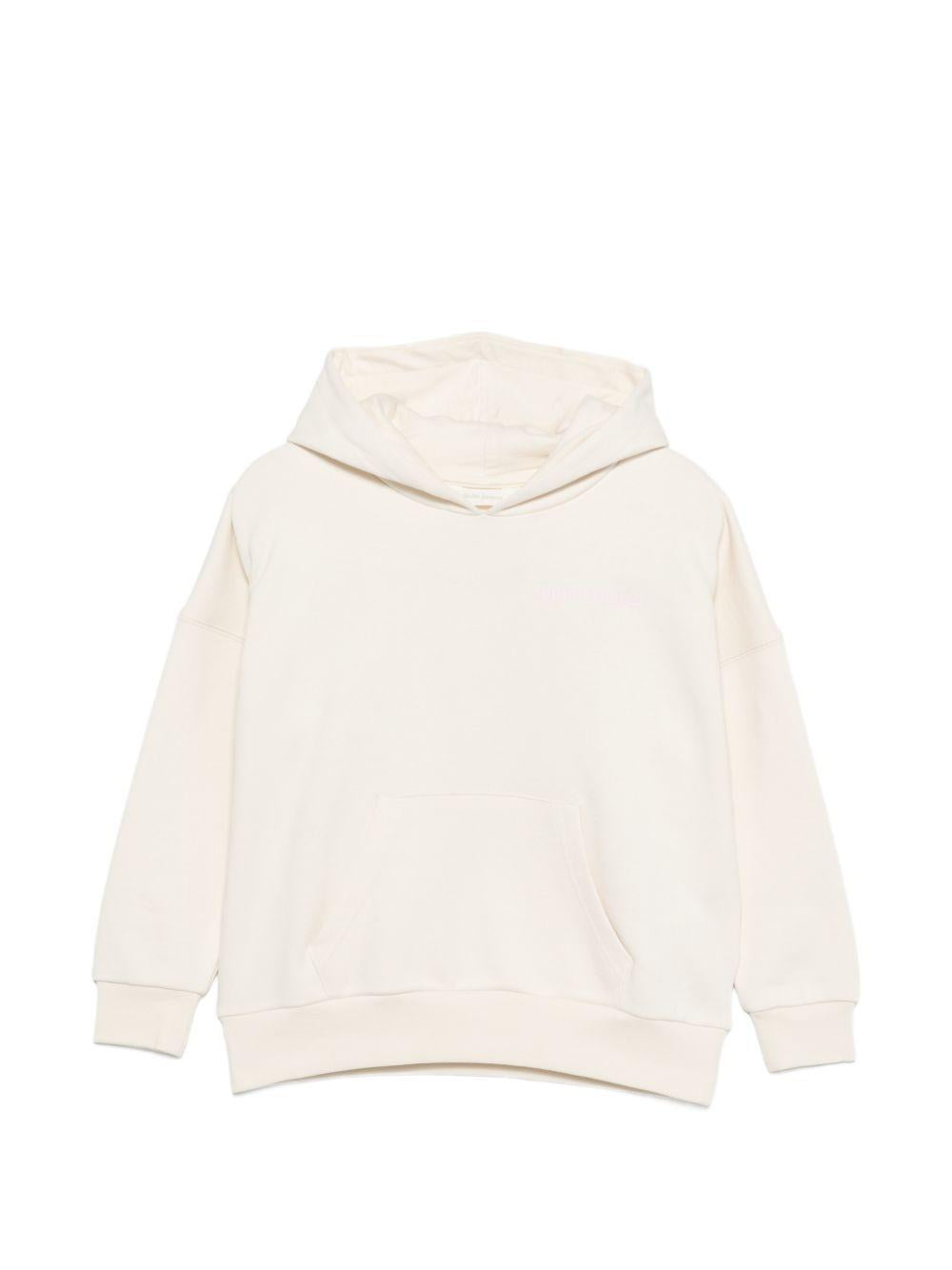 Felpa per bambina Palm Angels Kids bianca con cappuccio PGBB014S26FLE001 002 PALM ANGELS KIDS