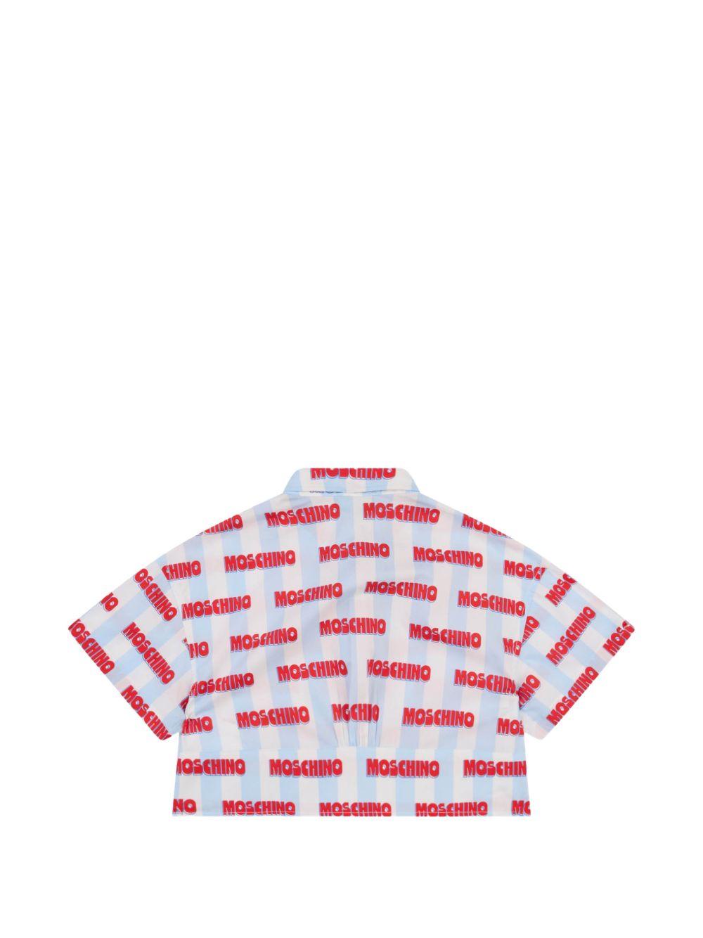Camicia per bambina Moschino Kids multicolore con motivo a righe HAC021LLB60 83678 MOSCHINO KIDS