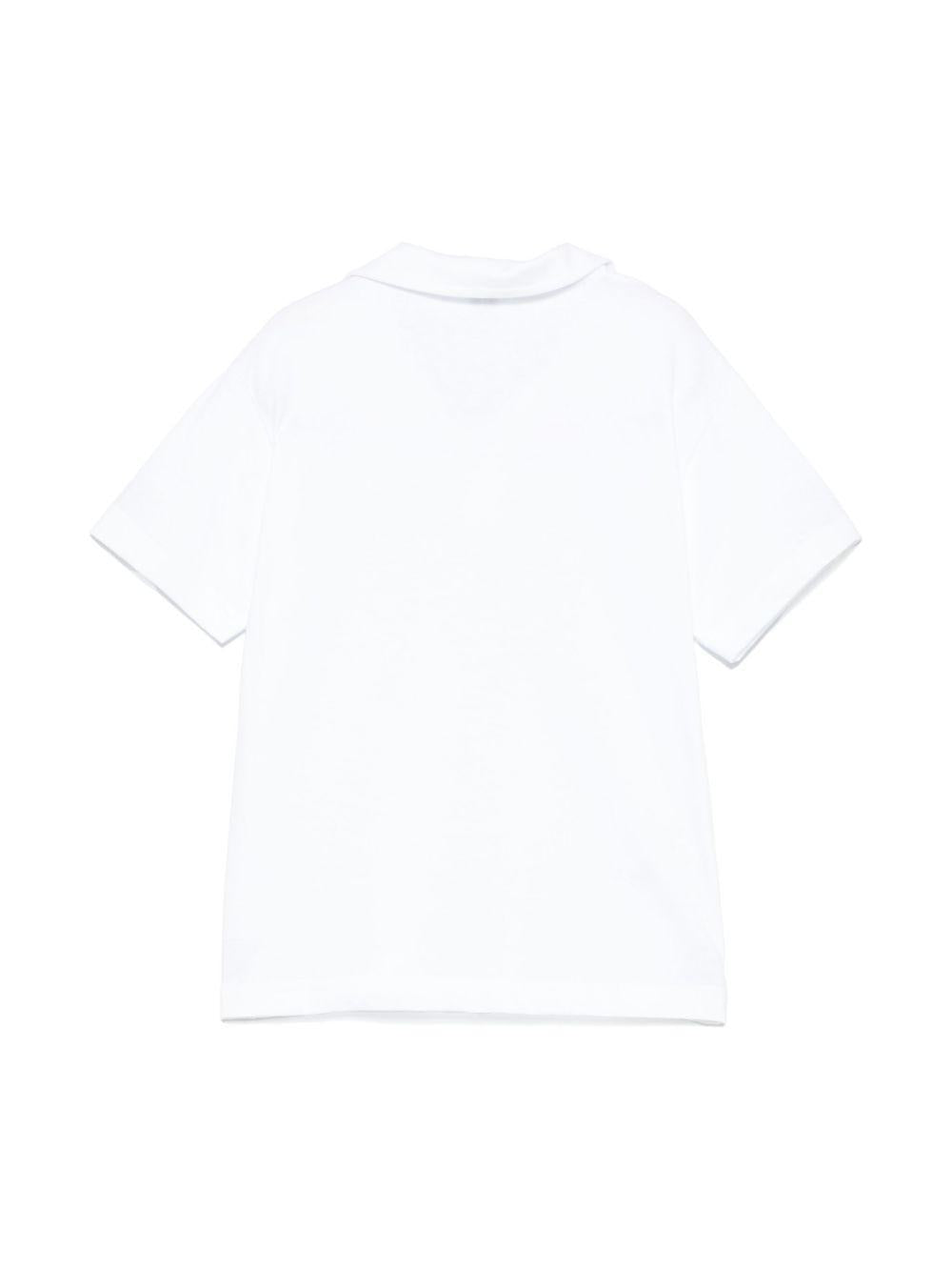 Polo con ricamo Palm Tee per bambino Il Guifo bianco con scollo con spacco P25PC097MF001 152 IL GUFO