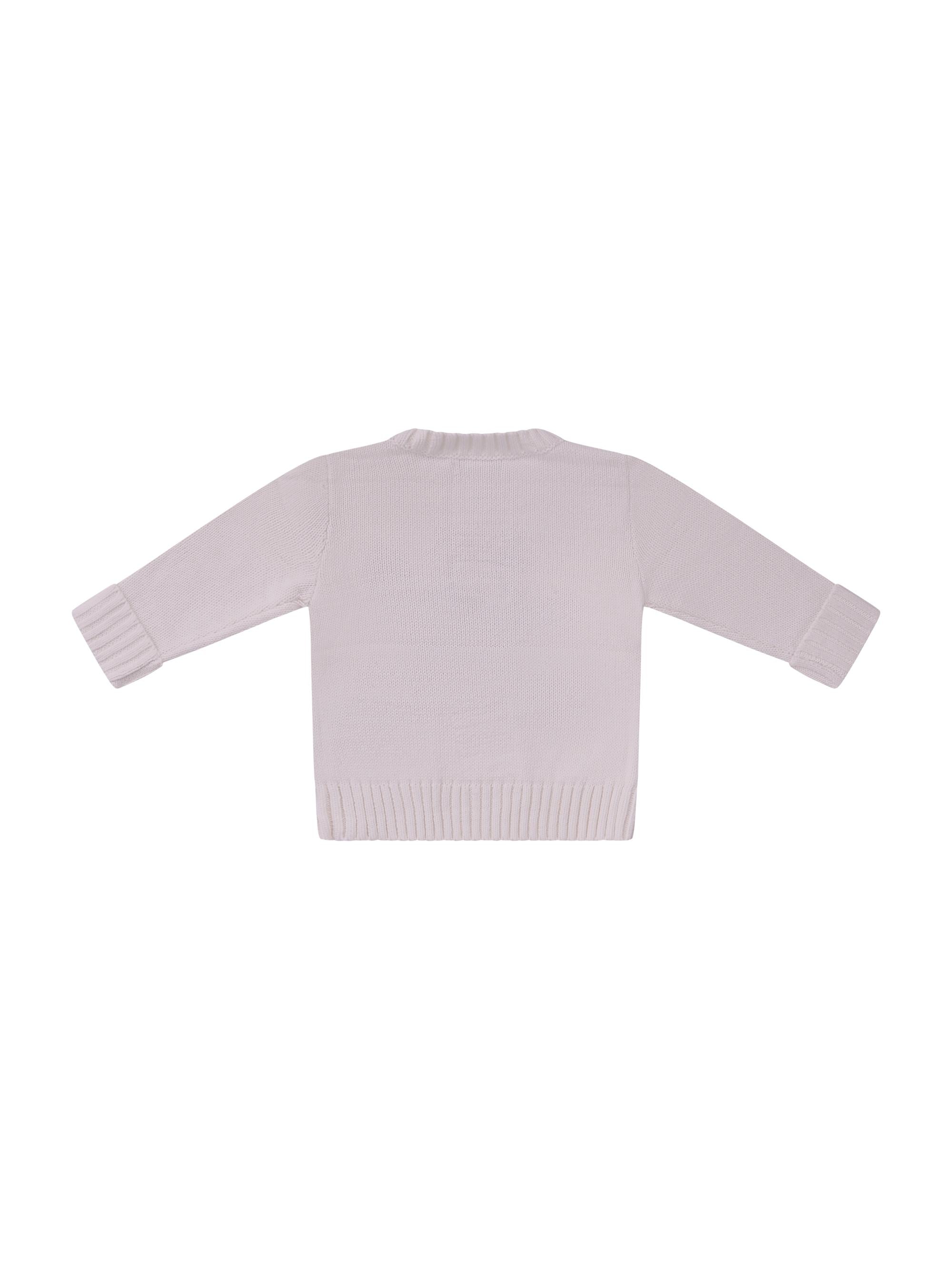 Maglione per neonato Polo Ralph Lauren Kids bianca con stampa grafica sul davanti<BR/> 320669571 003 Ralph Lauren kids