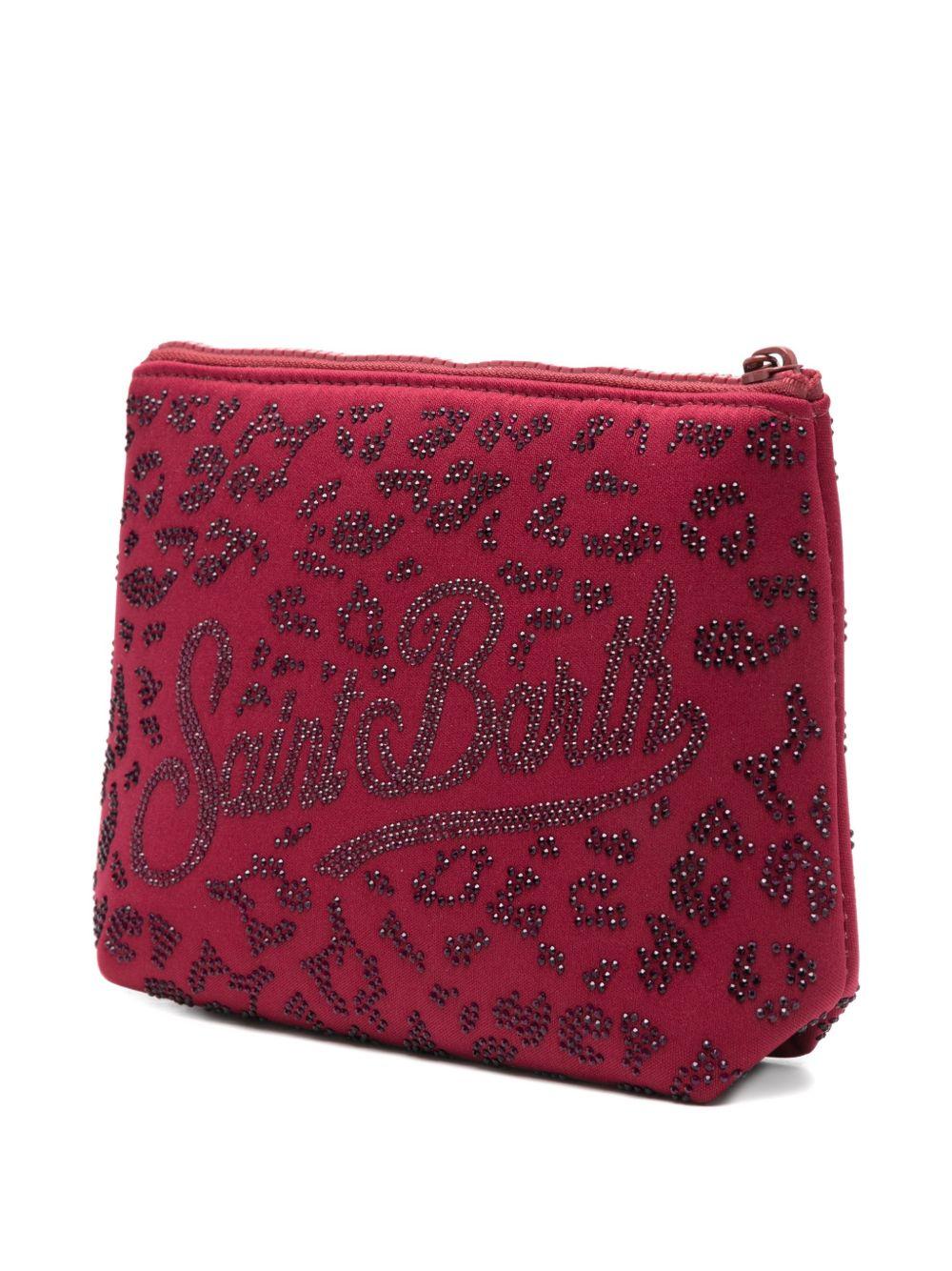 Pochette Aline MC2 Saint Barth bordeaux con decorazione leopardata ALI0032 00269L MC2 ST. BARTH KIDS