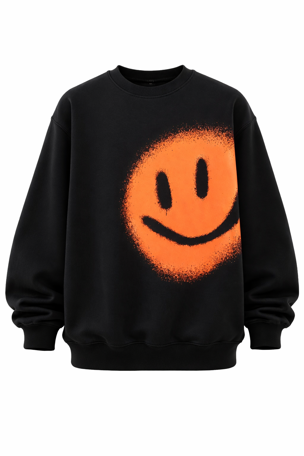 Felpa Mar per bambino Molo nera con motivo smiley 1S26J203 0099 MOLO KIDS