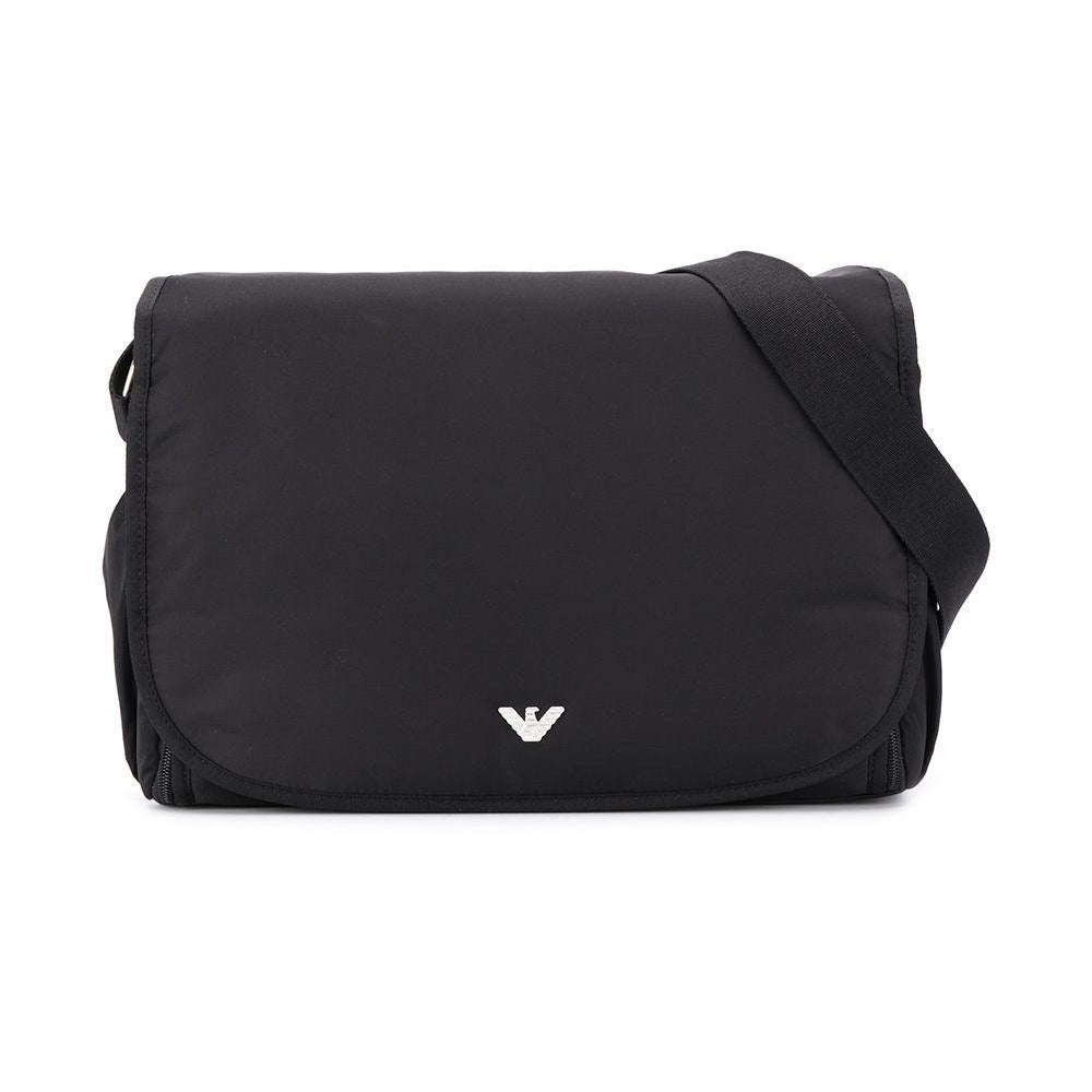 Borsa fasciatoio per neonati Emporio Armani Kids nera con logo 402145 CC904 00020 EMPORIO ARMANI KIDS