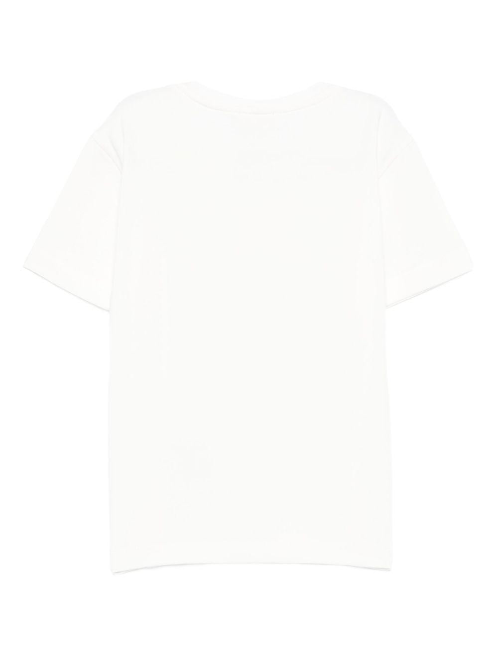 T-shirt per bambina Elisabetta Franchi La Mia Bambina bianco in cotone con logo EFTS2420JE006 0000 ElISABETTA FRANCHI