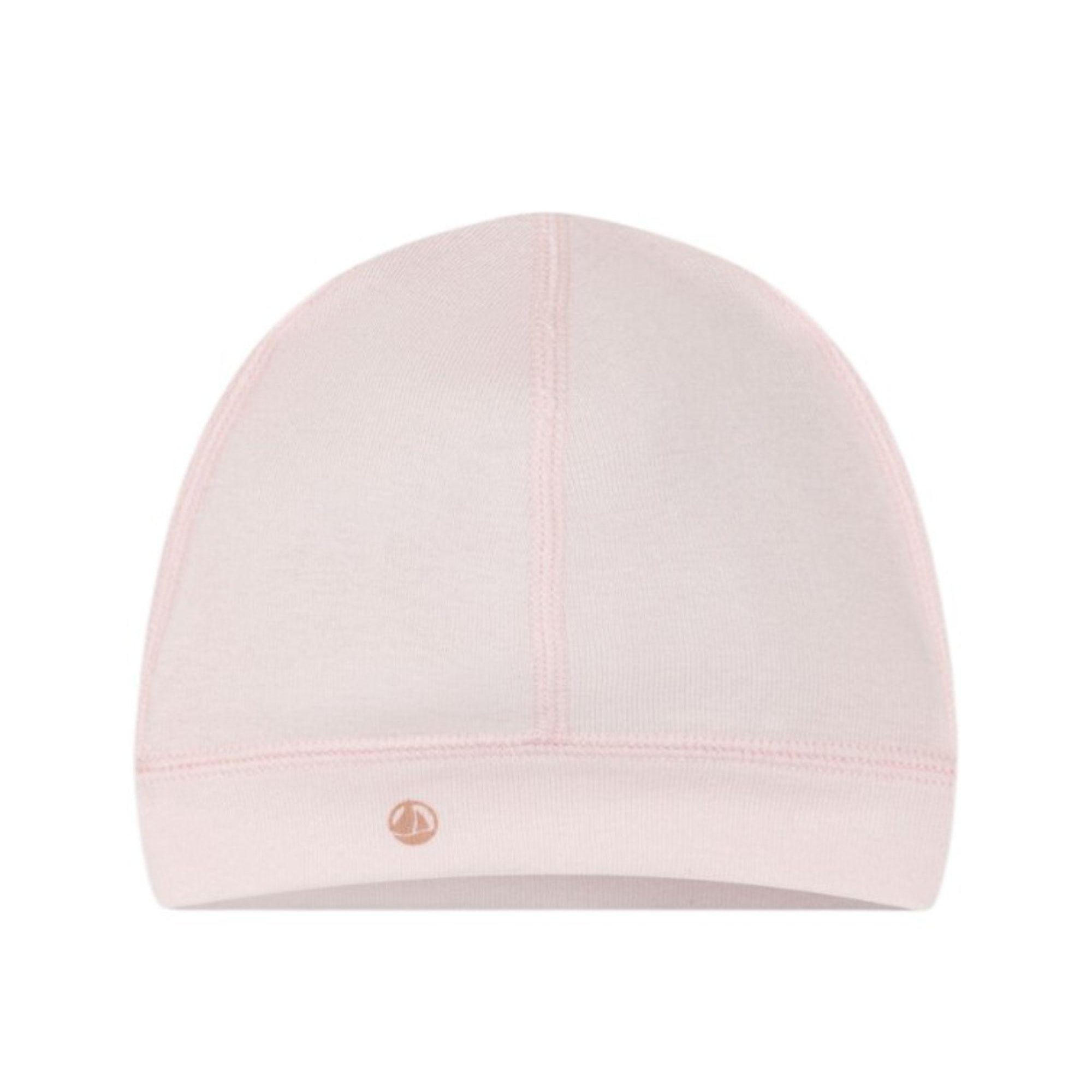 Cappellino per neonata Petit Bateau rosa con logo sul davanti A0CIU 03 PETIT BATEAU