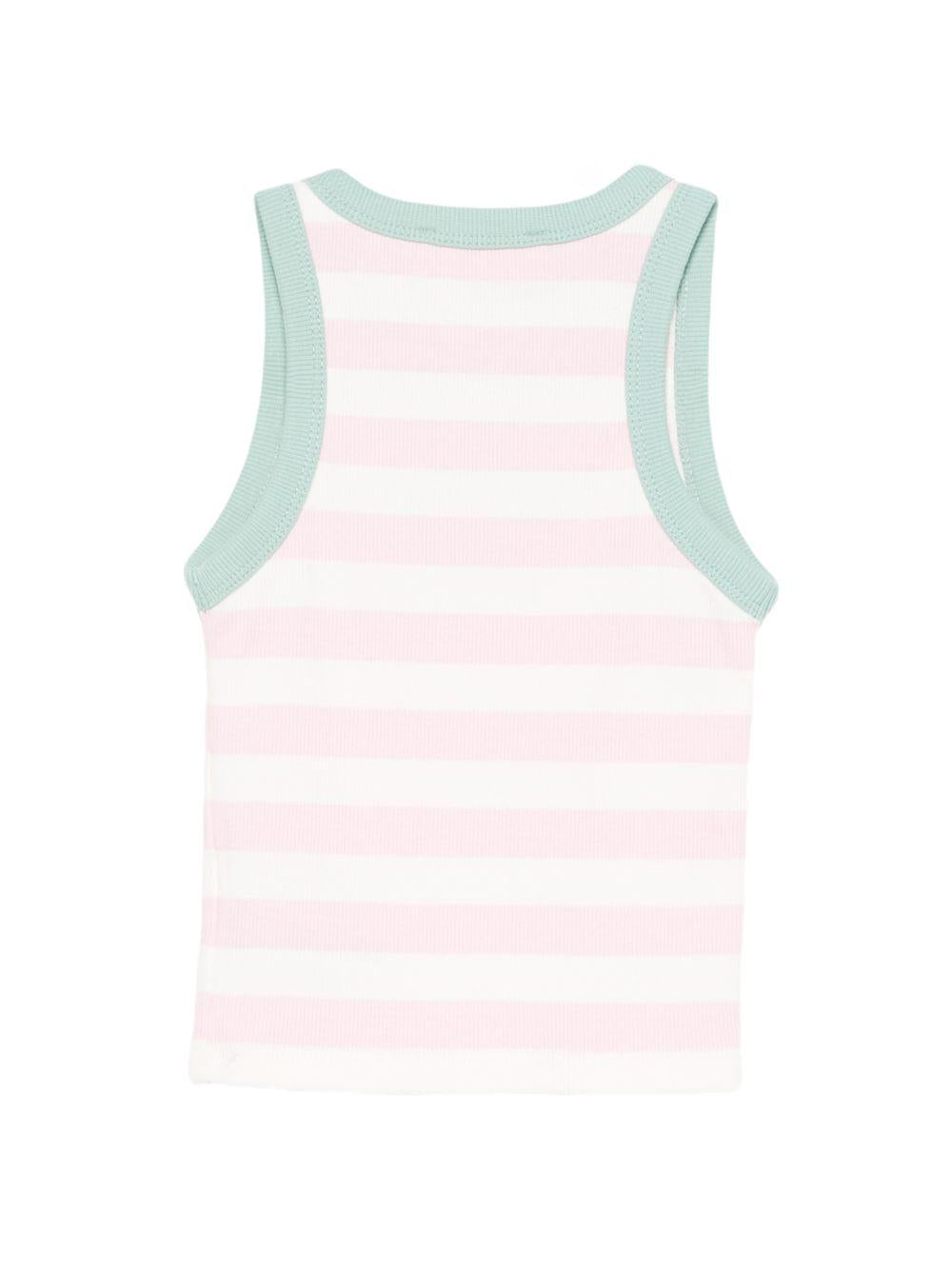 Canotta per bambina MC2 Saint Barth Kids multicolore con design a righe BLUE002 03353L MC2 ST. BARTH KIDS