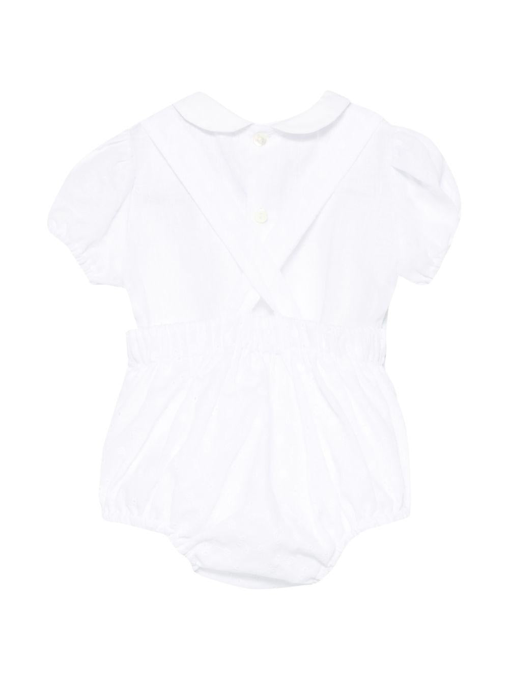Set t-shirt e body per neonati La Stupenderia bianco con colletto alla Peter Pan 2TBCT54 I12 LA STUPENDERIA