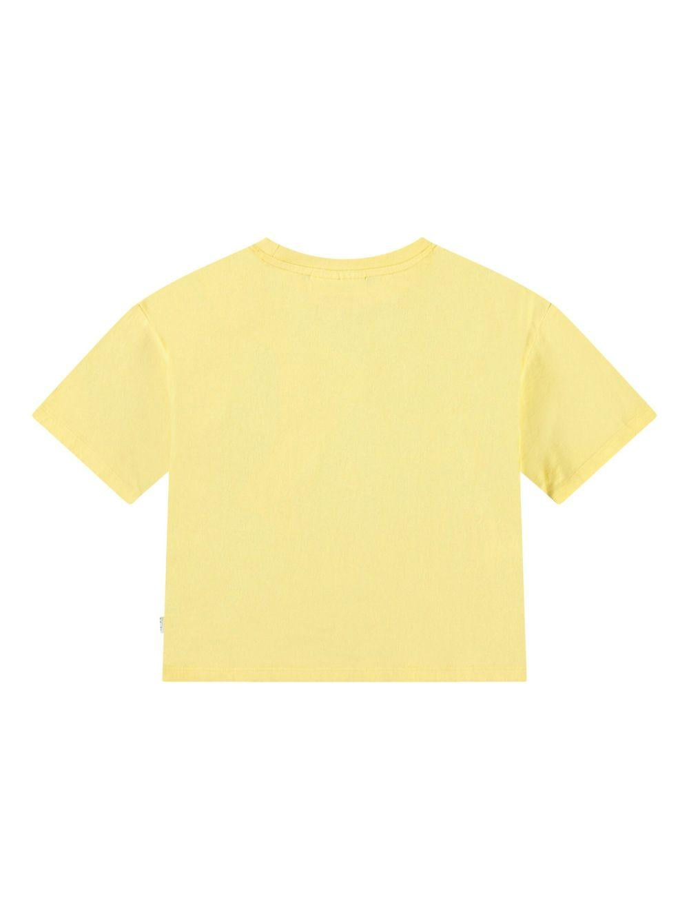 T-shirt per bambina Molo Reinette giallo con ricamo a fiori 2S25A210 3935 MOLO