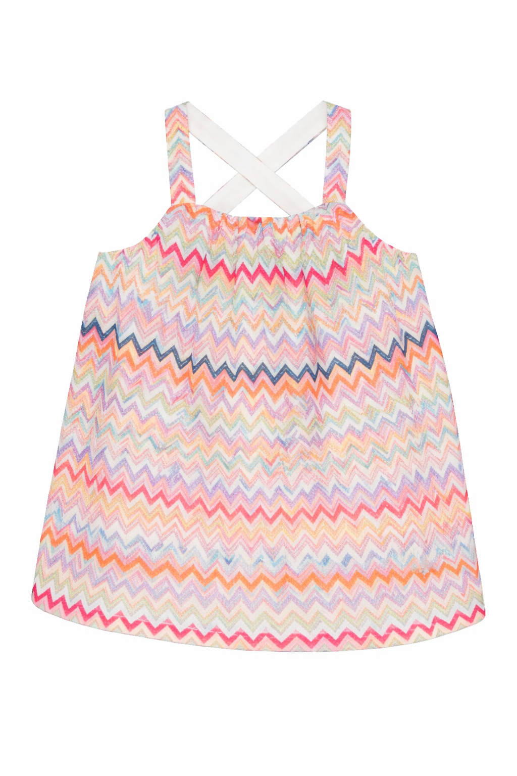 Top per bambina Missoni Kids multicolore con motivo a zig-zag MY5A02 Q0107 999 MISSONI KIDS