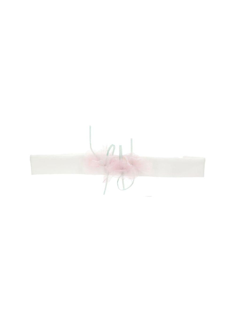 Fascia per capelli per neonata Monnalisa bianca con dettaglio fiore 73G003 7201 0190 MONNALISA KIDS