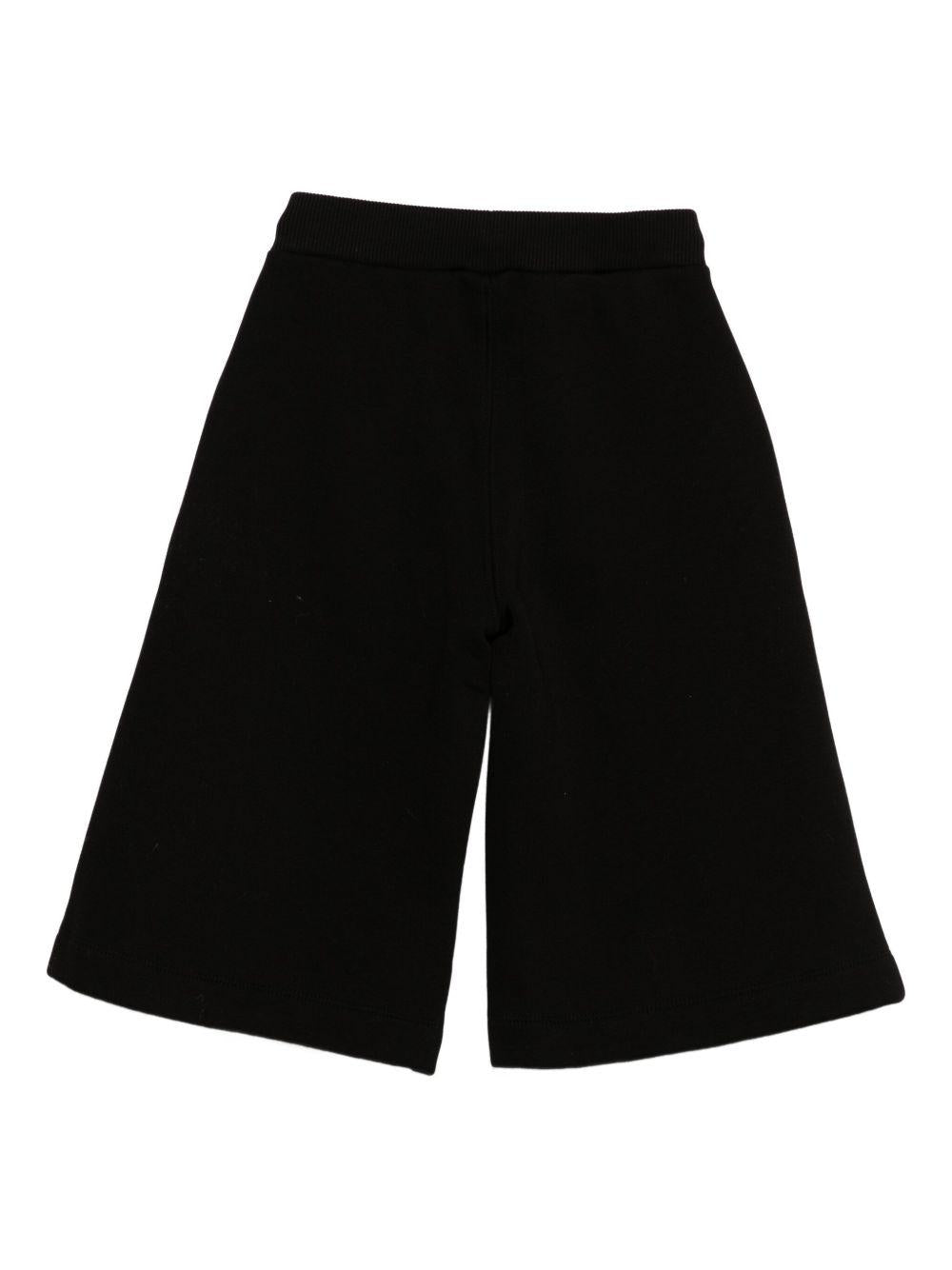 Pantaloncini per bambina Monnalisa nero con dettaglio placca con logo 49F401 6010 0050 MONNALISA