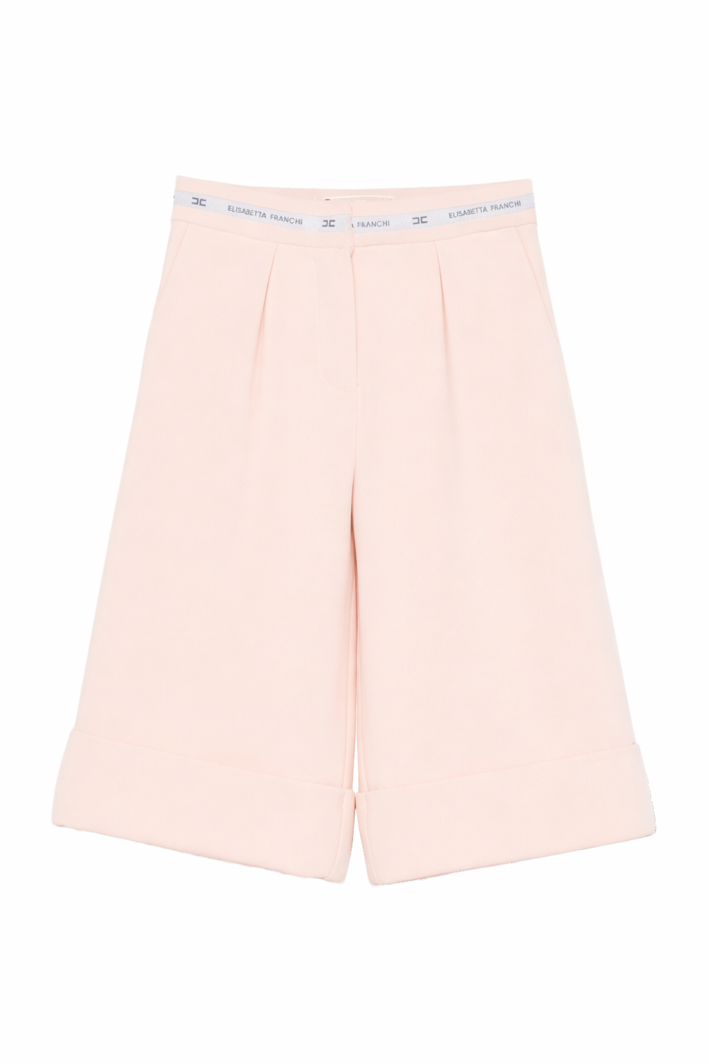 Pantaloni per bambina Elisabetta Franchi la Mia Bambina rosa chiaro con banda logo EFPA3150GA022 C145 ElISABETTA FRANCHI KIDS