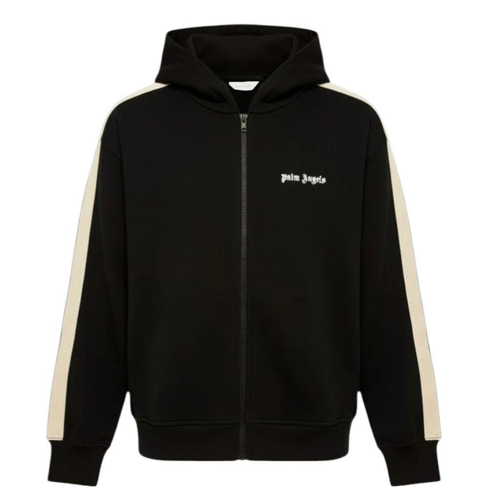 Felpa per bambino Palm Angels Kids nero con strisce sulle maniche PBBD017S26FLE001 110 PALM ANGELS KIDS