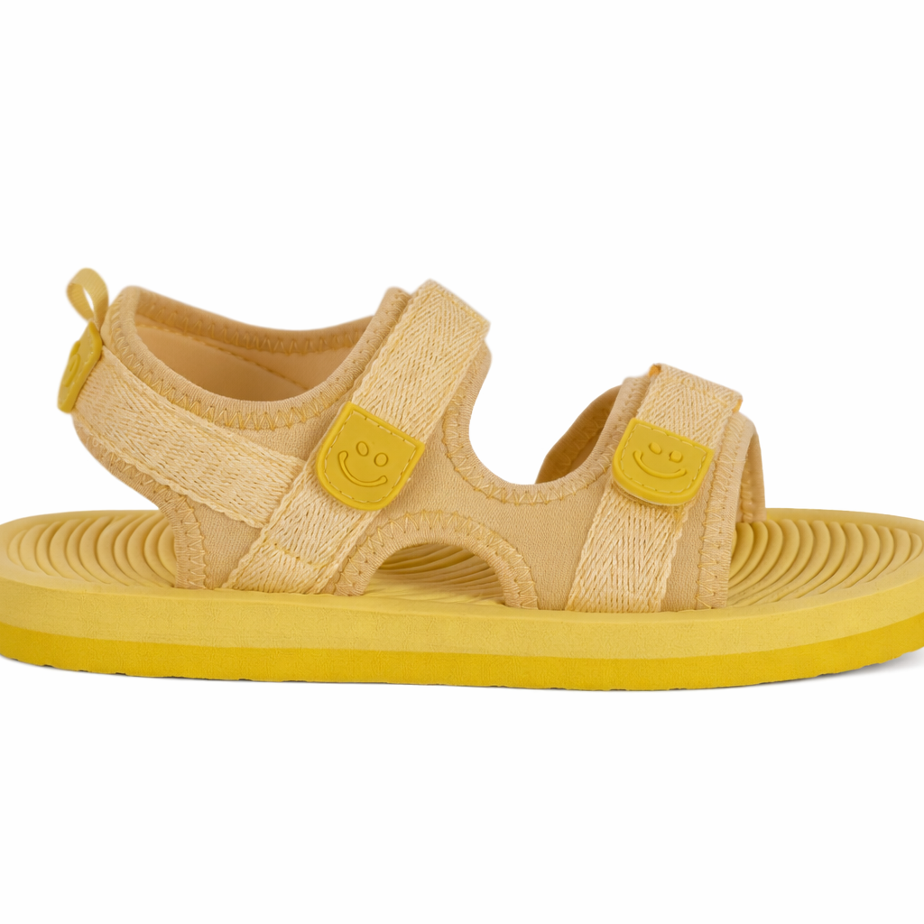 Sandali per bambini Molo giallo con fasce e motivo smile 7S26U301 5595 MOLO KIDS
