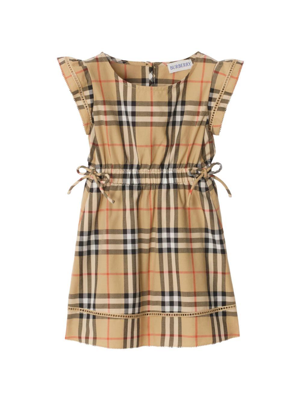 Abiti per neonata Burberry Kids beige con motivo Vintage Check all-over 8121301 B9368 BURBERRY KIDS