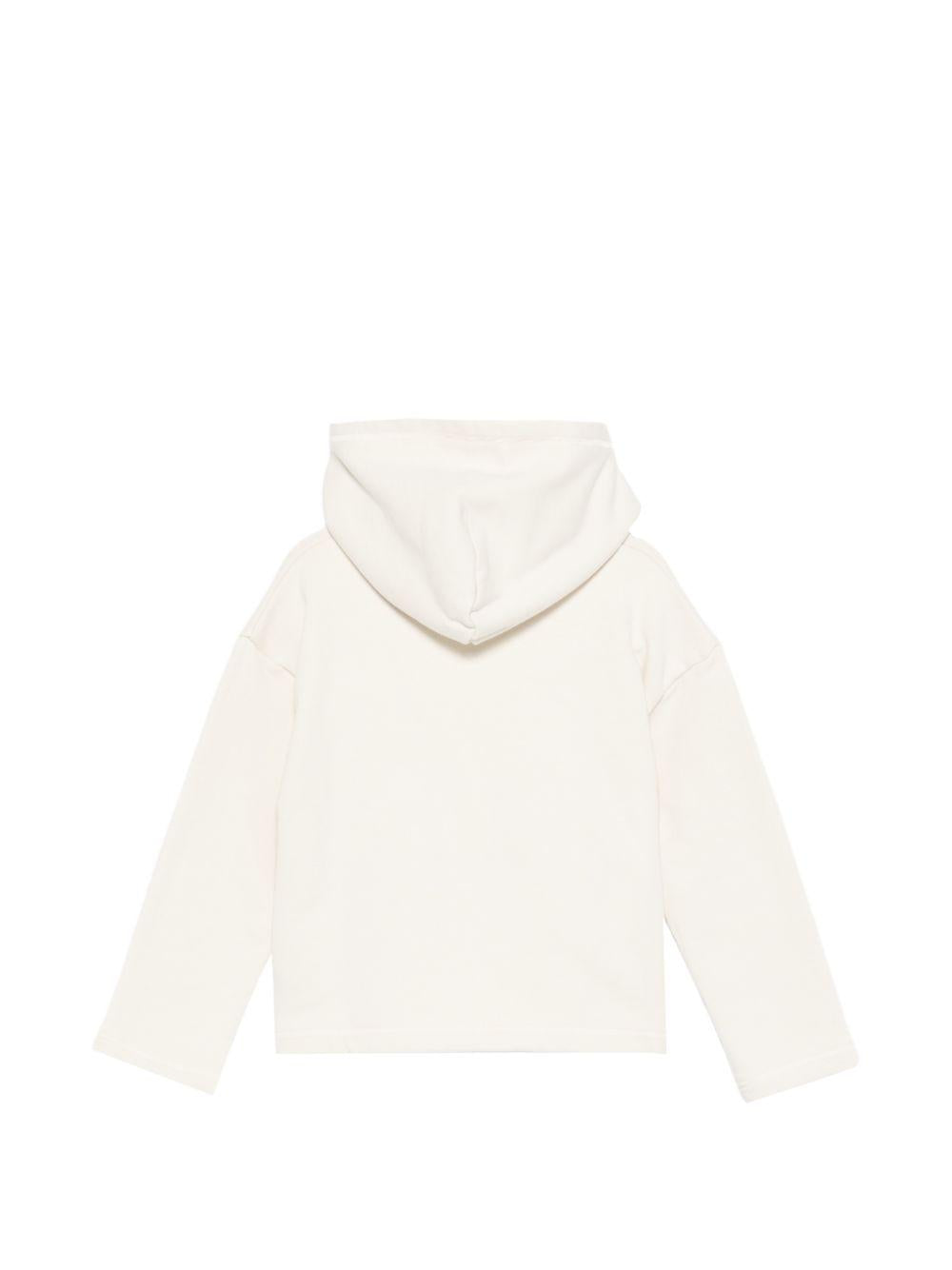 Felpa Carmine per bambina Bonpoint bianco con dettagli ricamati sul davanti S06GSWK00008 108 BONPOINT KIDS