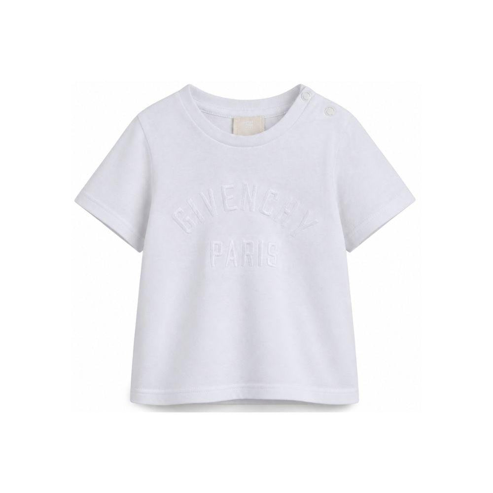 T-shirt per neonati Givenchy Kids bianca con dettaglio logo H31286 10P GIVENCHY KIDS