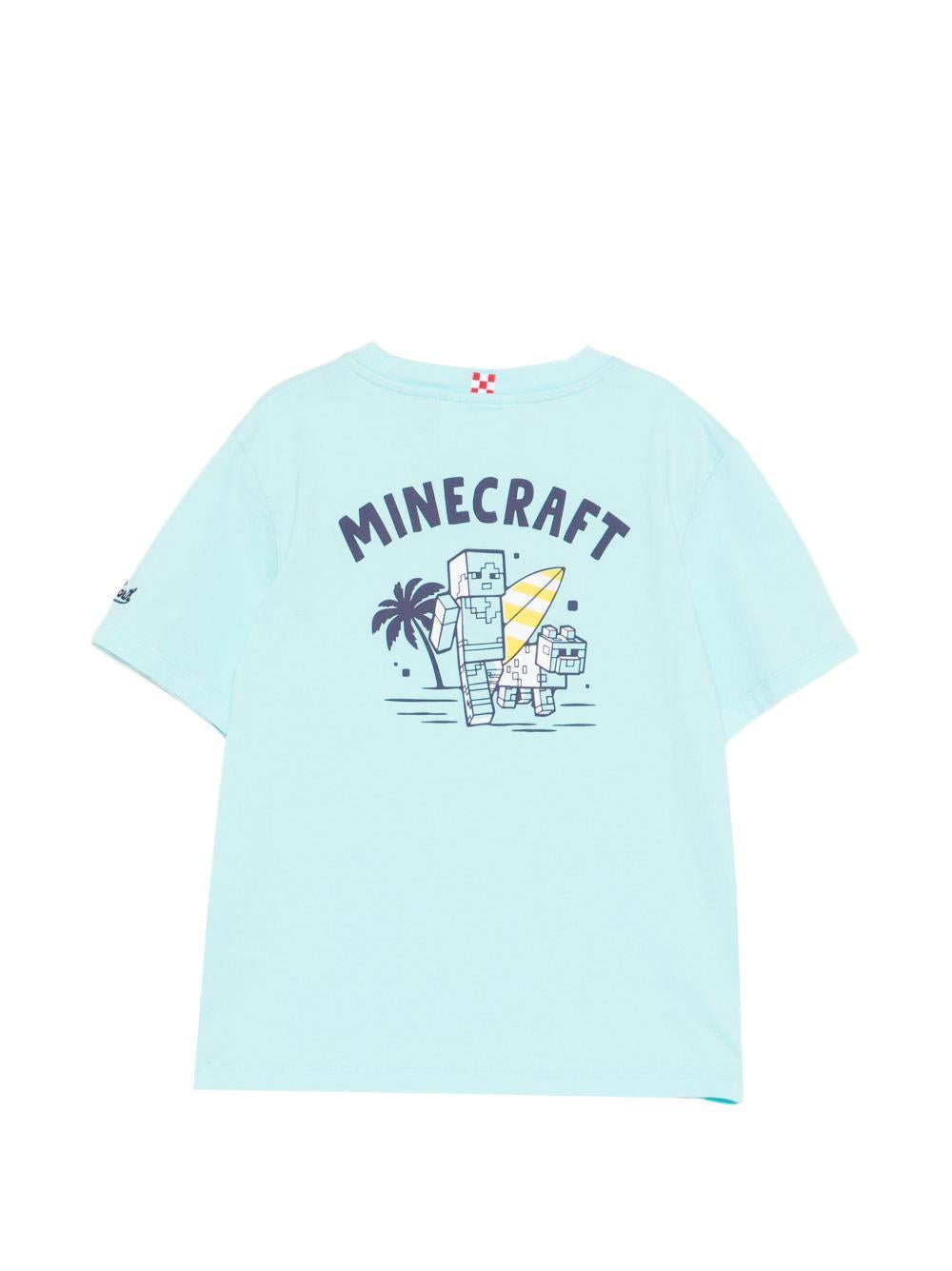 T-shirt per bambino MC2 Saint Barth Kids azzurra con stampa grafica sul retro PRL0001 03966L MC2 ST. BARTH KIDS