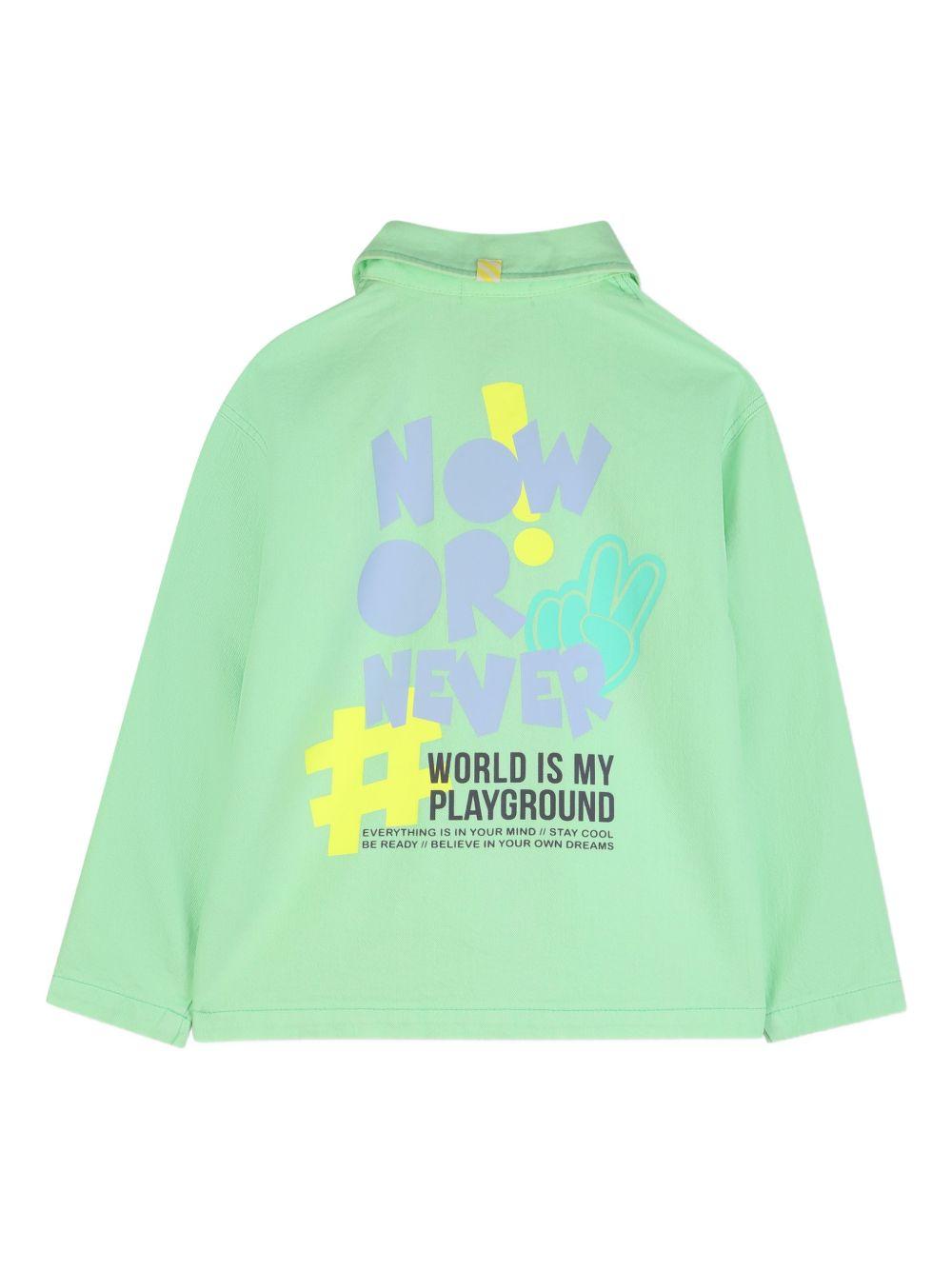 Blazer per bambino Billieblush verde con tasche sul davanti U21681 735 BILLIEBLUSH KIDS