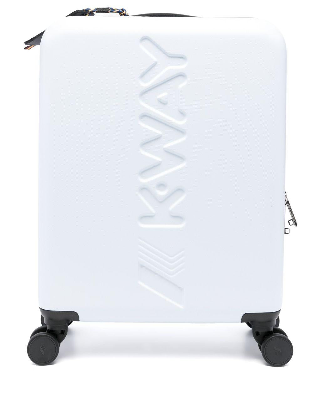 Trolley Small K-Way Kids bianca con logo sul davanti K11416W L36 K-WAY KIDS