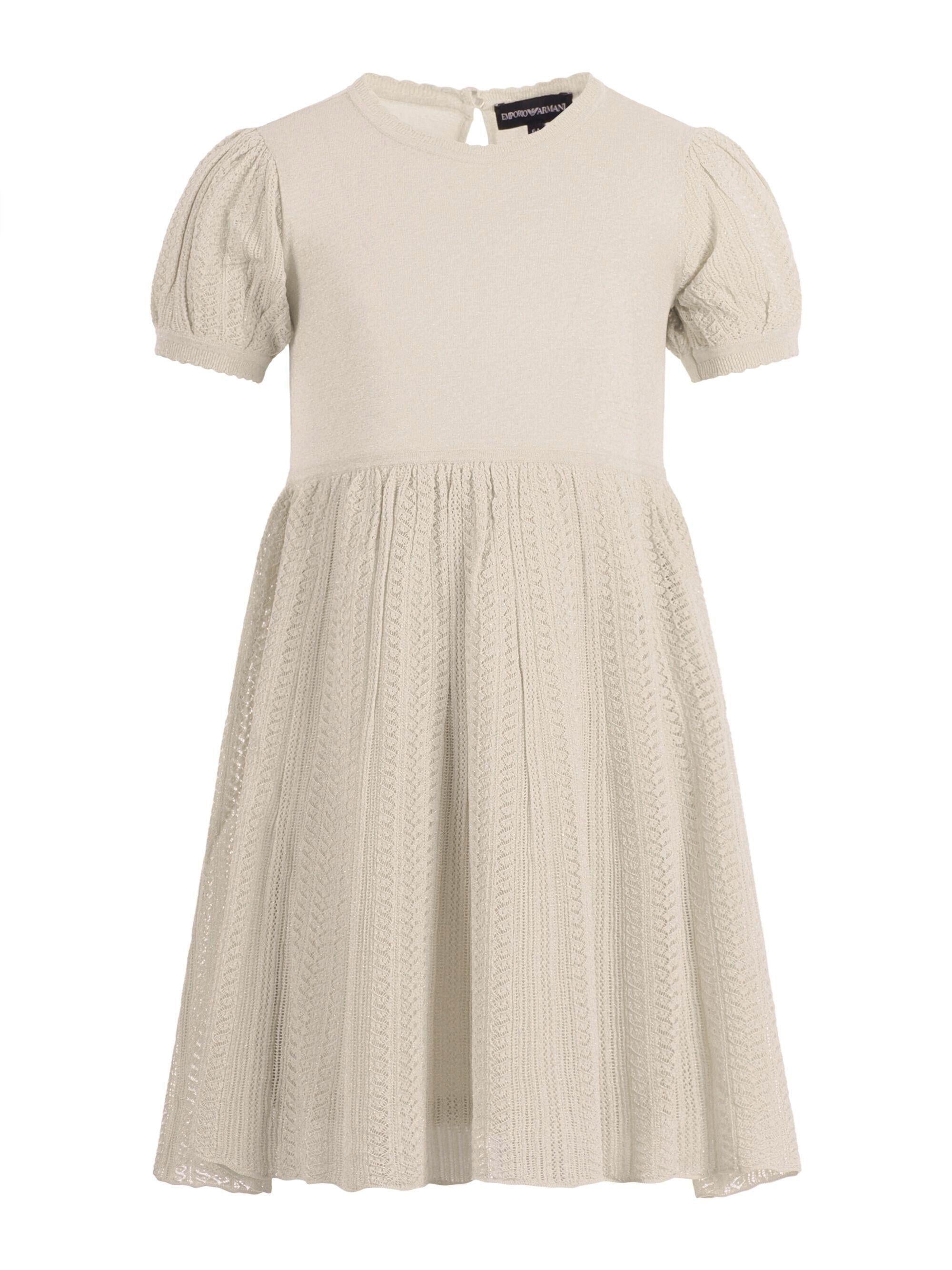 Abito per bambina Emporio Armani Kids beige con maniche a sbuffo EG000776 AF22791 U0007 EMPORIO ARMANI KIDS