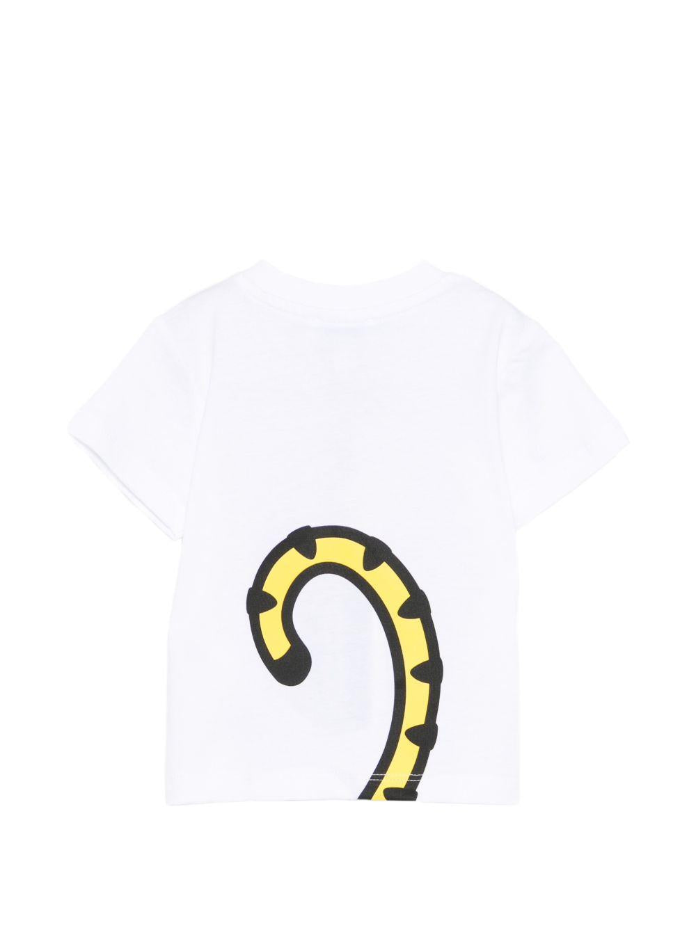 T-shirt per neonato Kenzo Kids bianca con stampa tigre sul davanti K61866 10P KENZO KIDS