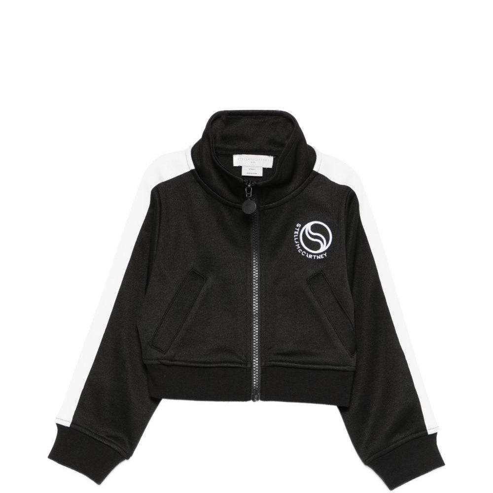Felpa per bambina Stella McCartney Kids nera con logo sul davanti TY4B40 Z3498 930 STELLA McCARTNEY KIDS
