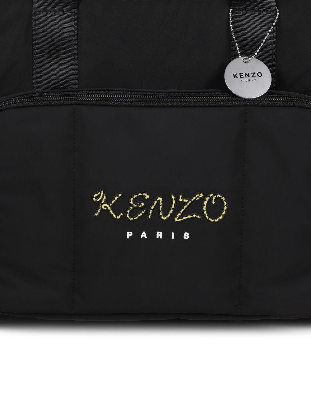 Borsa fasciatoio per neonati Kenzo Kids nera con ricamo K61828 095 KENZO KIDS