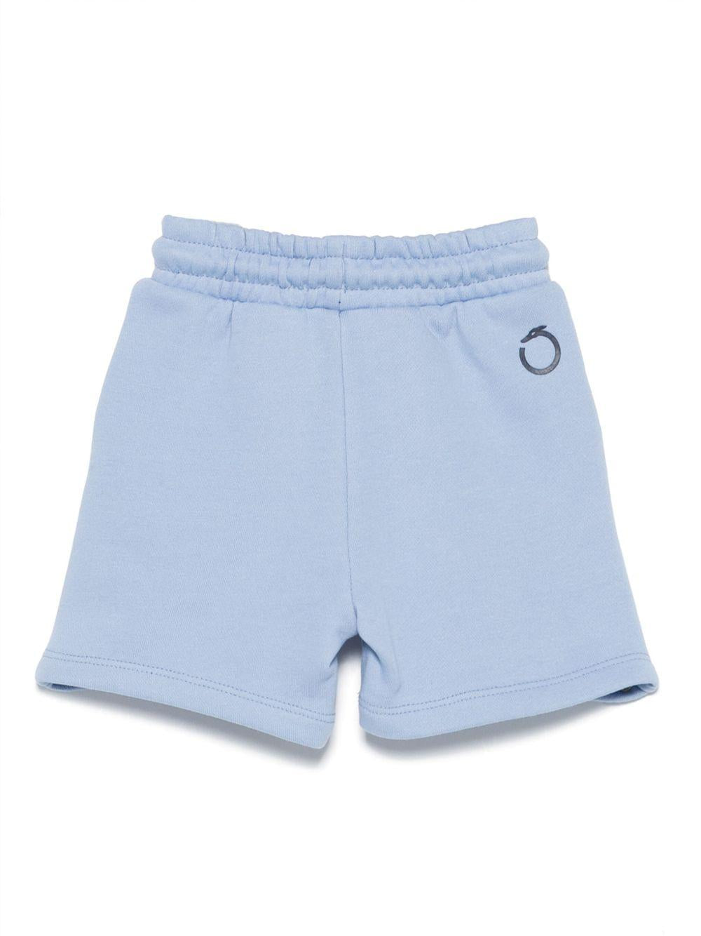 Shorts sportivi per neonato TRUSSARDI JUNIOR azzurro con logo TIP25016BE AZURE DUST TRUSSARDI JUNIOR