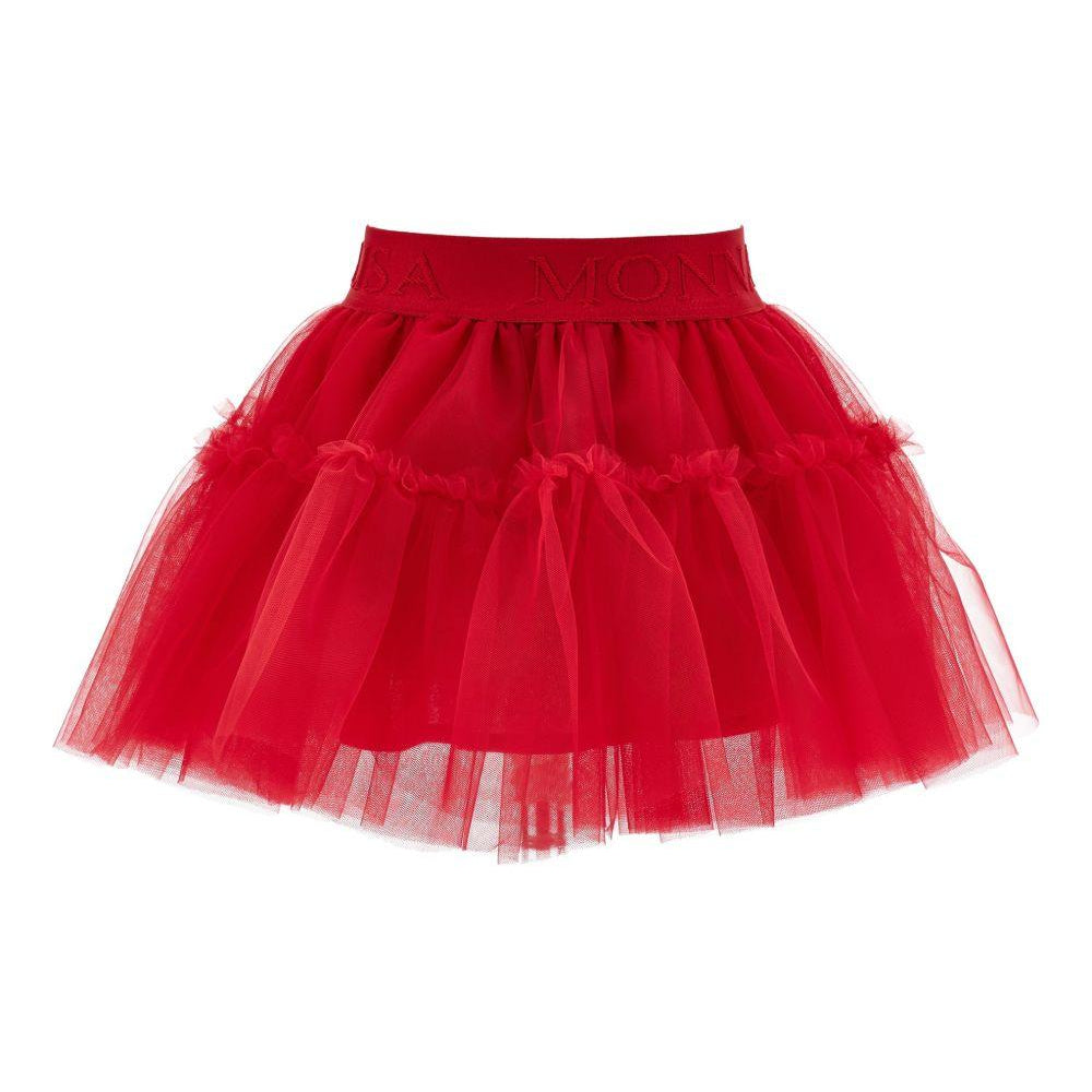 Gonna per bambina Monnalisa rossa con tulle 17GGON T9945 0044 MONNALISA KIDS