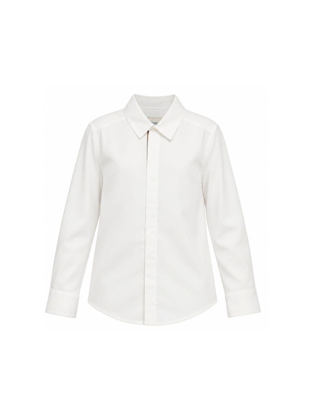 Camicia per bambino Fendi Kids bianco con colletto classico JMC186 AIXS F0TU9 FENDI KIDS