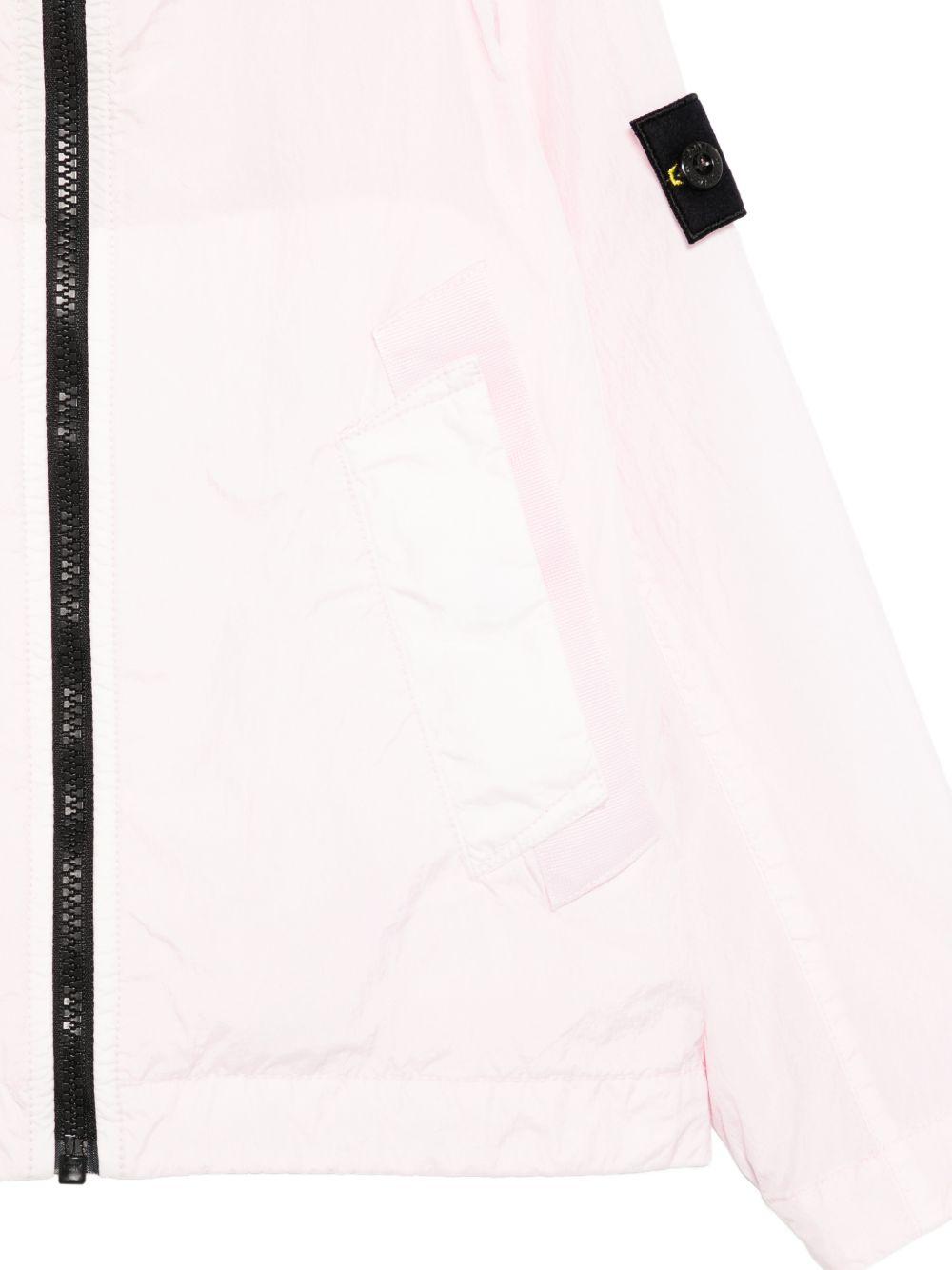 Giacca per bambina Stone Island Junior rosa con cappuccio L1S164100003S0A23 V0080 STONE ISLAND JUNIOR