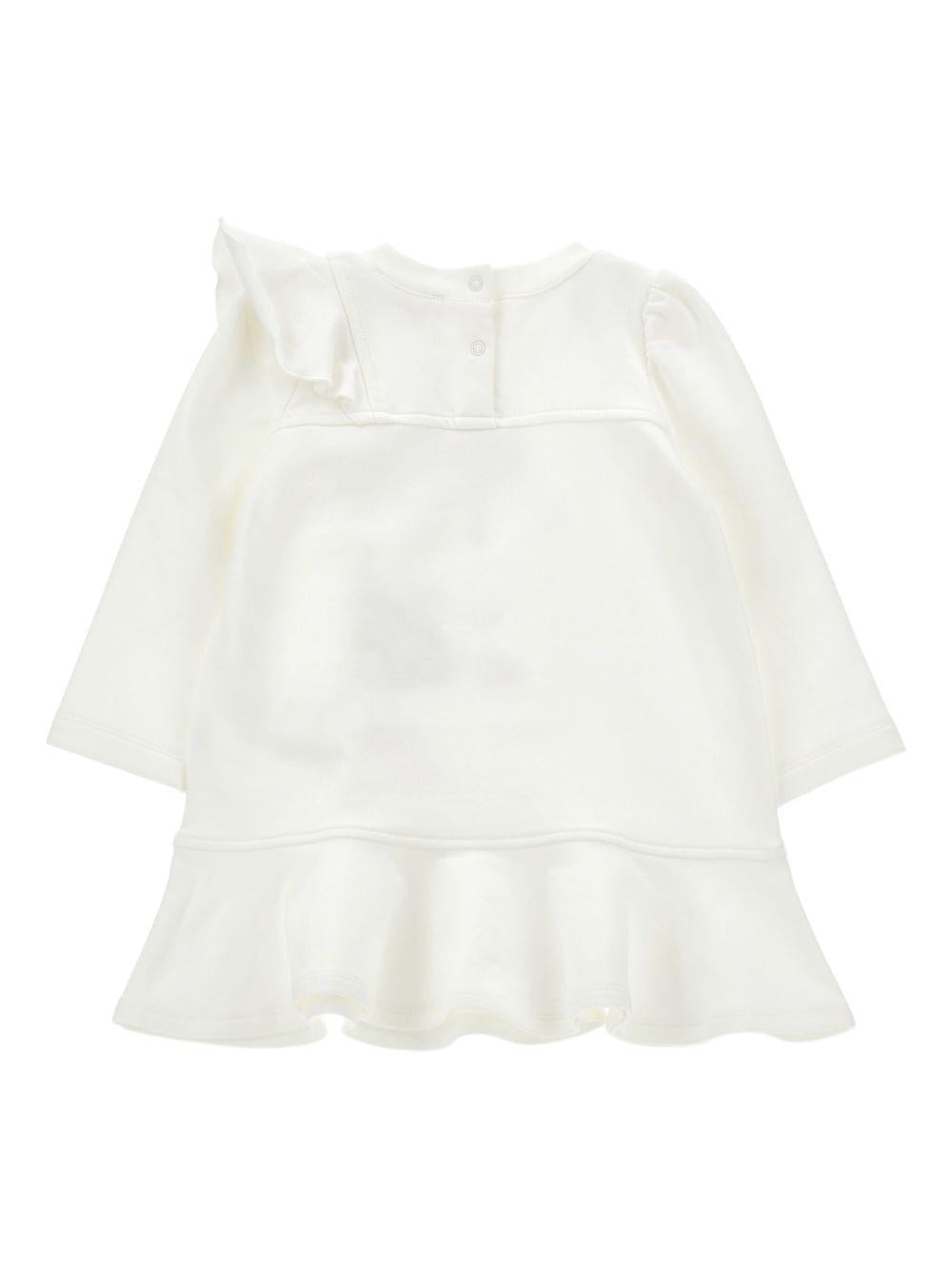 Abito per neonata Monnalisa bianco con Minnie Mouse 39F903 6004 0001 MONNALISA