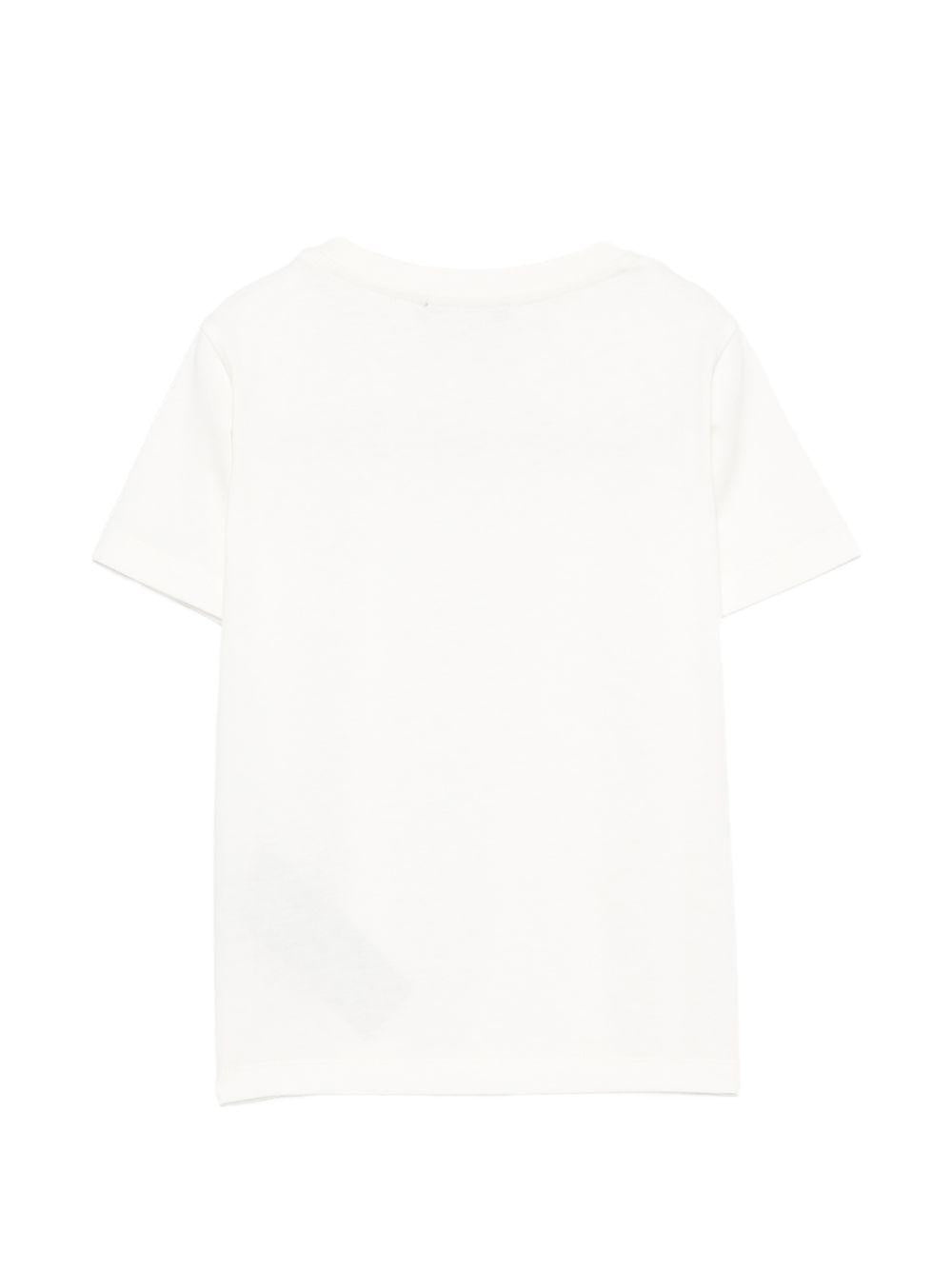 T-shirt per bambino Balmain Kids bianca con stampa logo sul davanti BZ8I11 Z3672 102NE BALMAIN KIDS